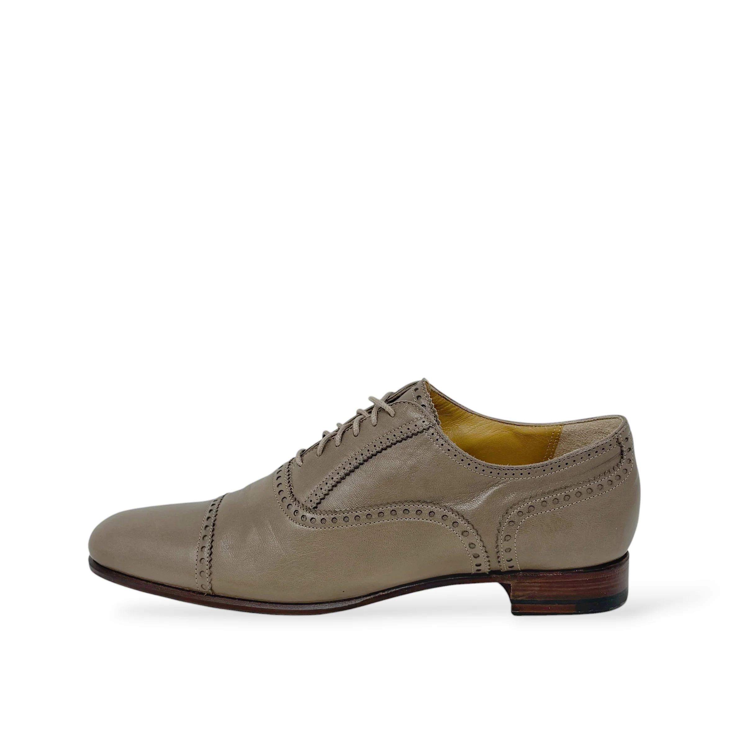Hermes Brown Calfskin Oxford Loafers 38