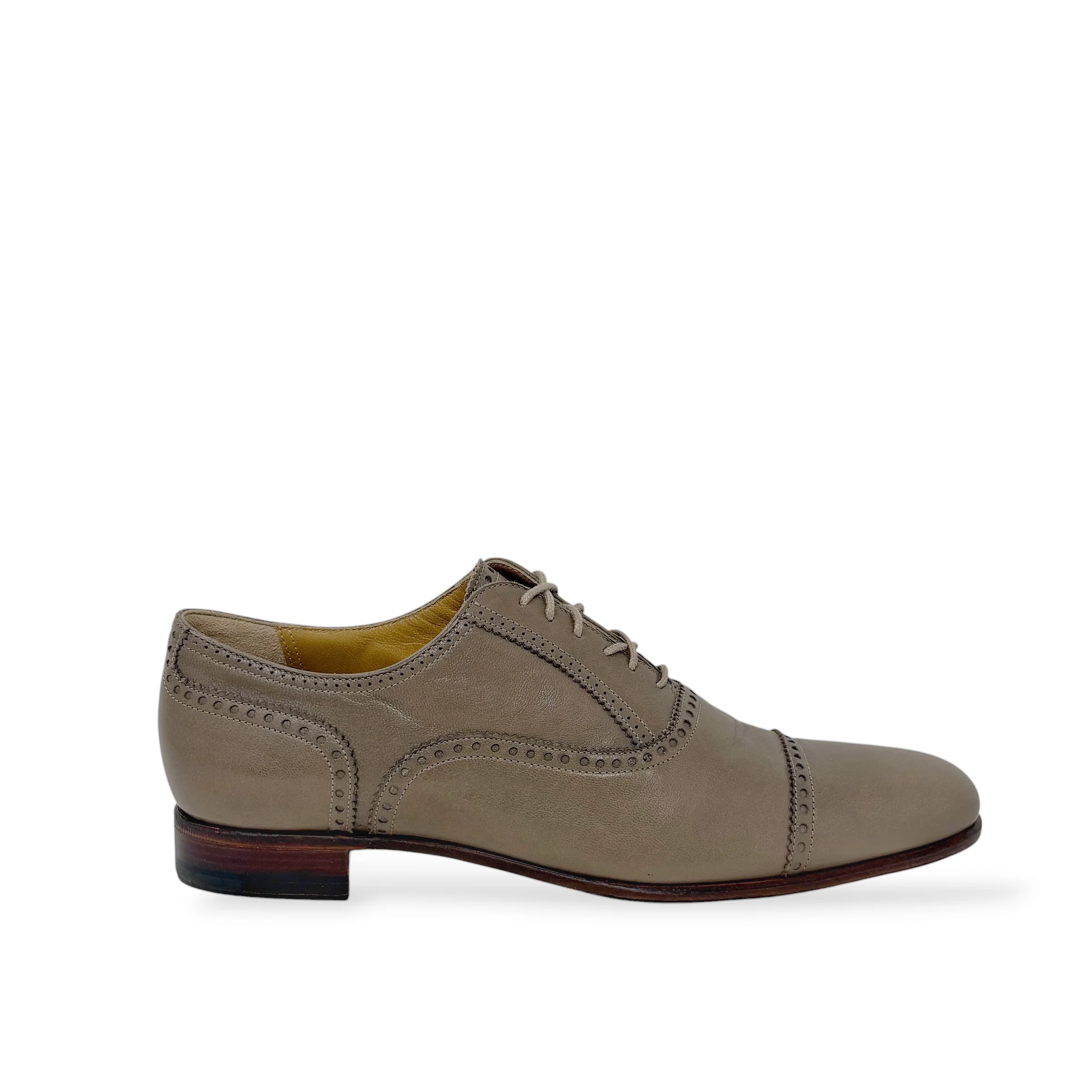 Hermes Brown Calfskin Oxford Loafers 38 - Image 5