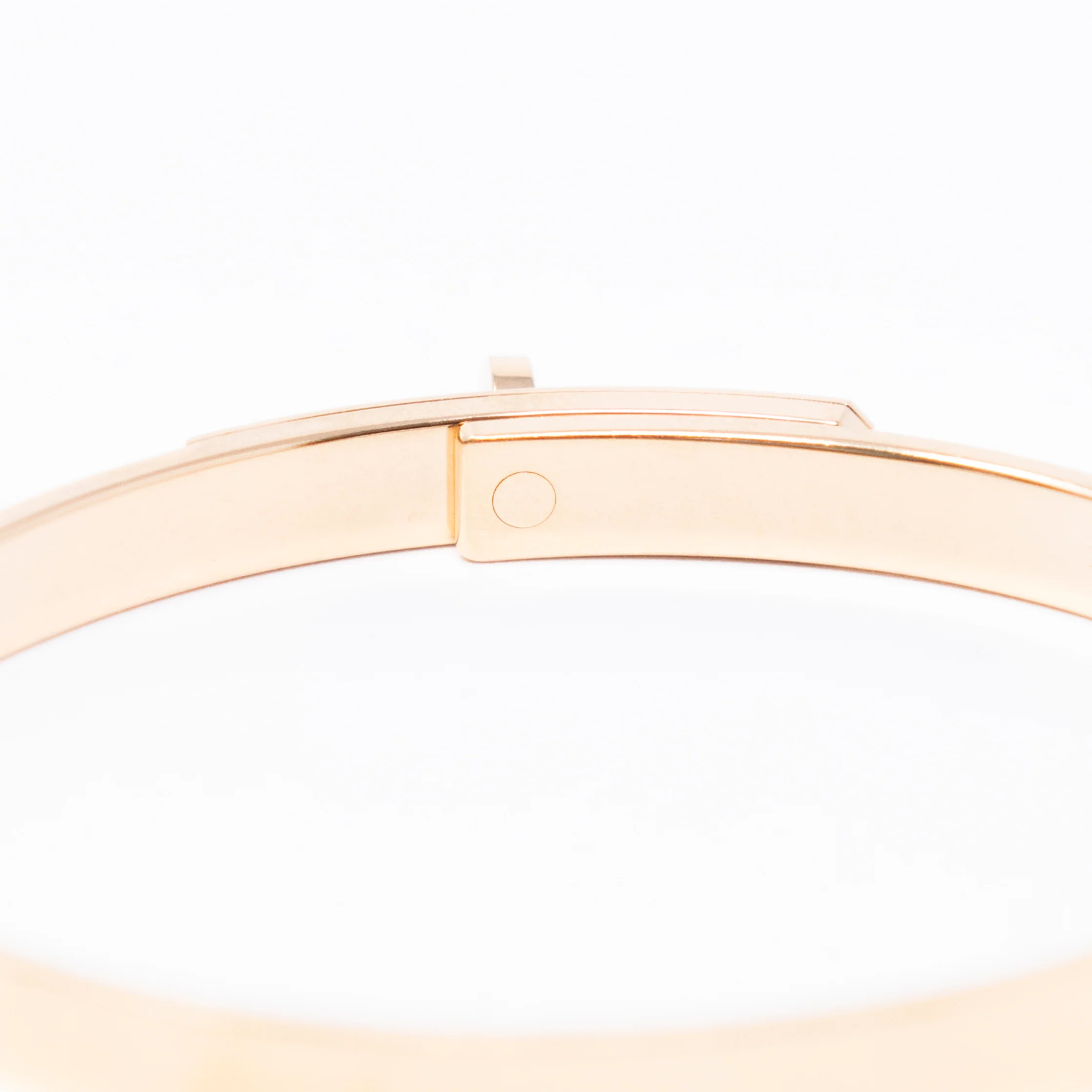 Hermes Rose Gold Diamond Kelly Bracelet SH - Image 10