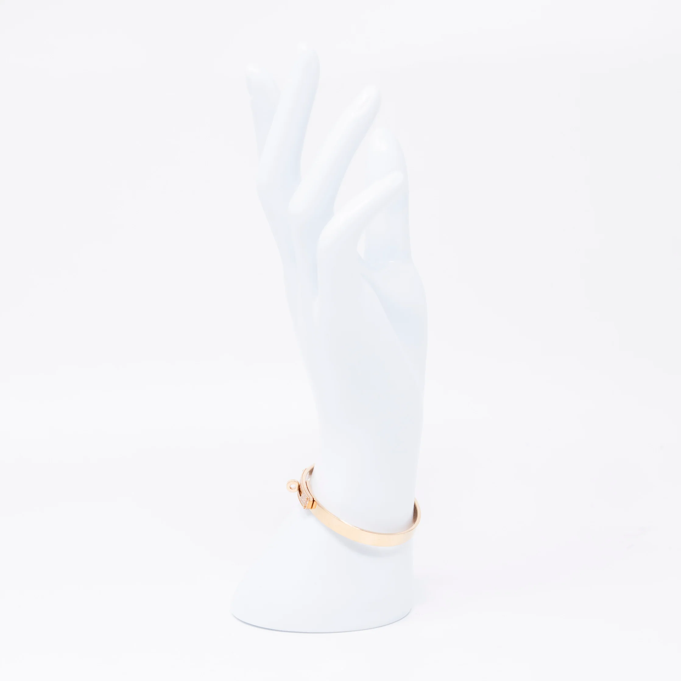Hermes Rose Gold Diamond Kelly Bracelet SH - Image 6