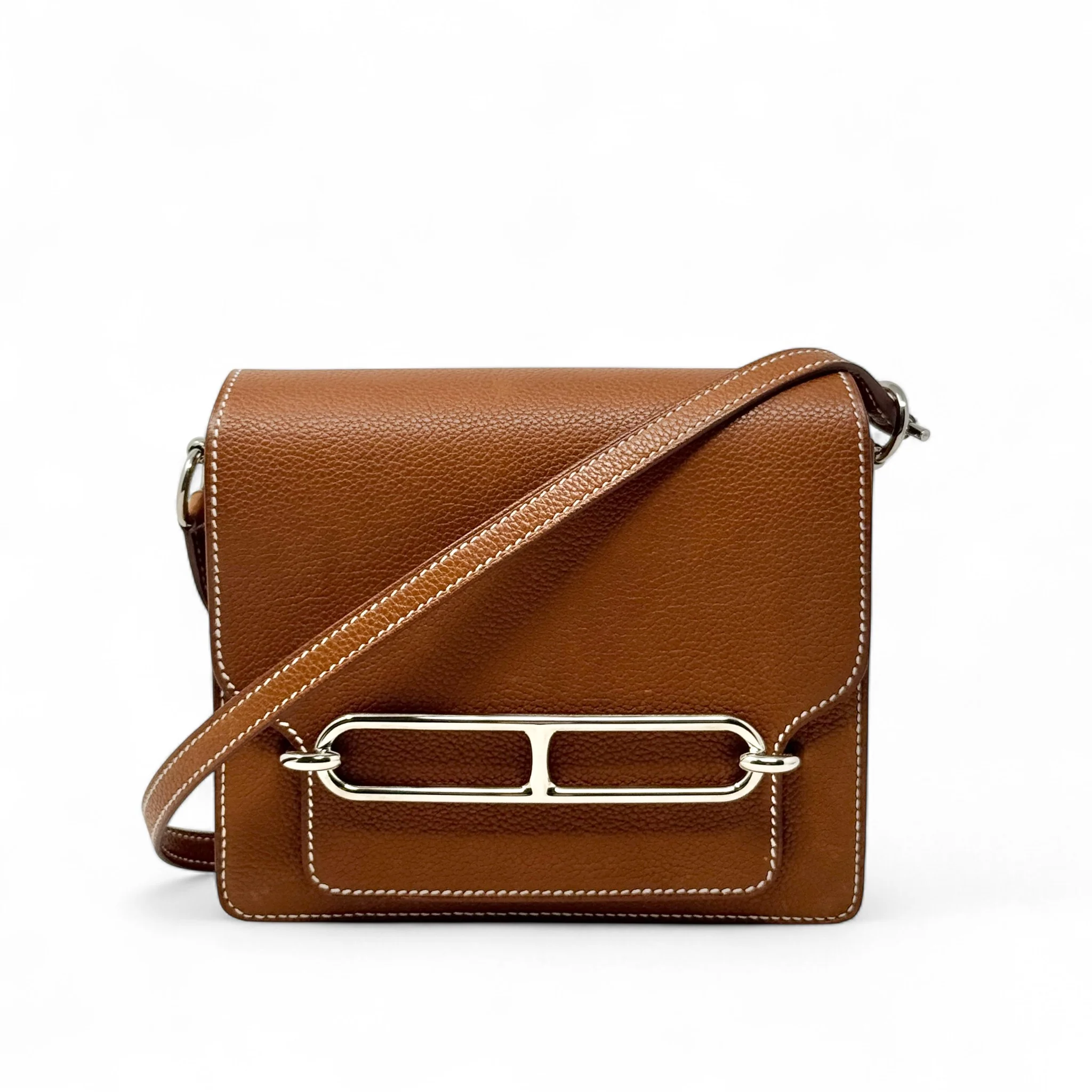 Hermes Fauve Barenia Faubourg Mini Roulis