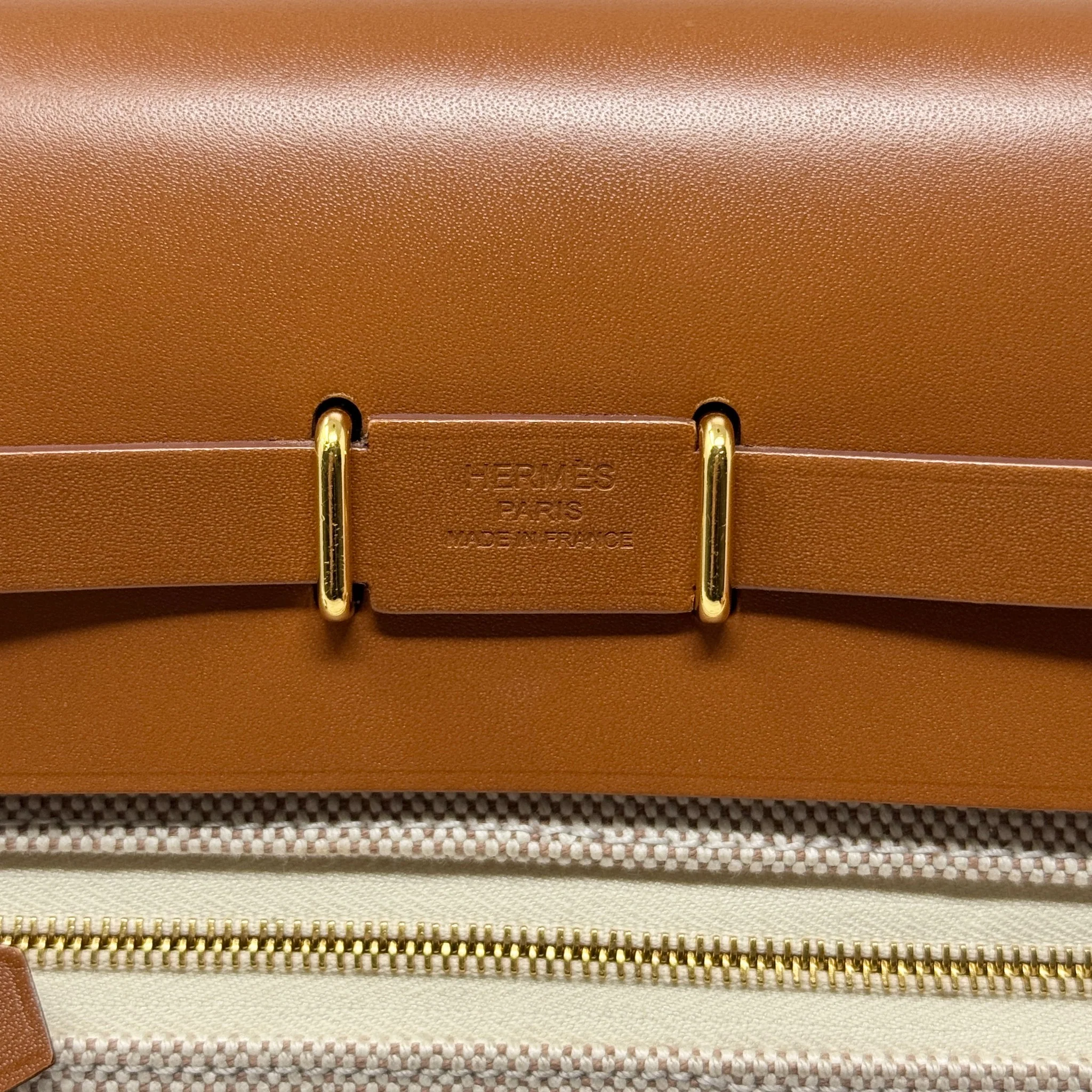 Hermes Fauve Ecru Mini Herbag - Image 10