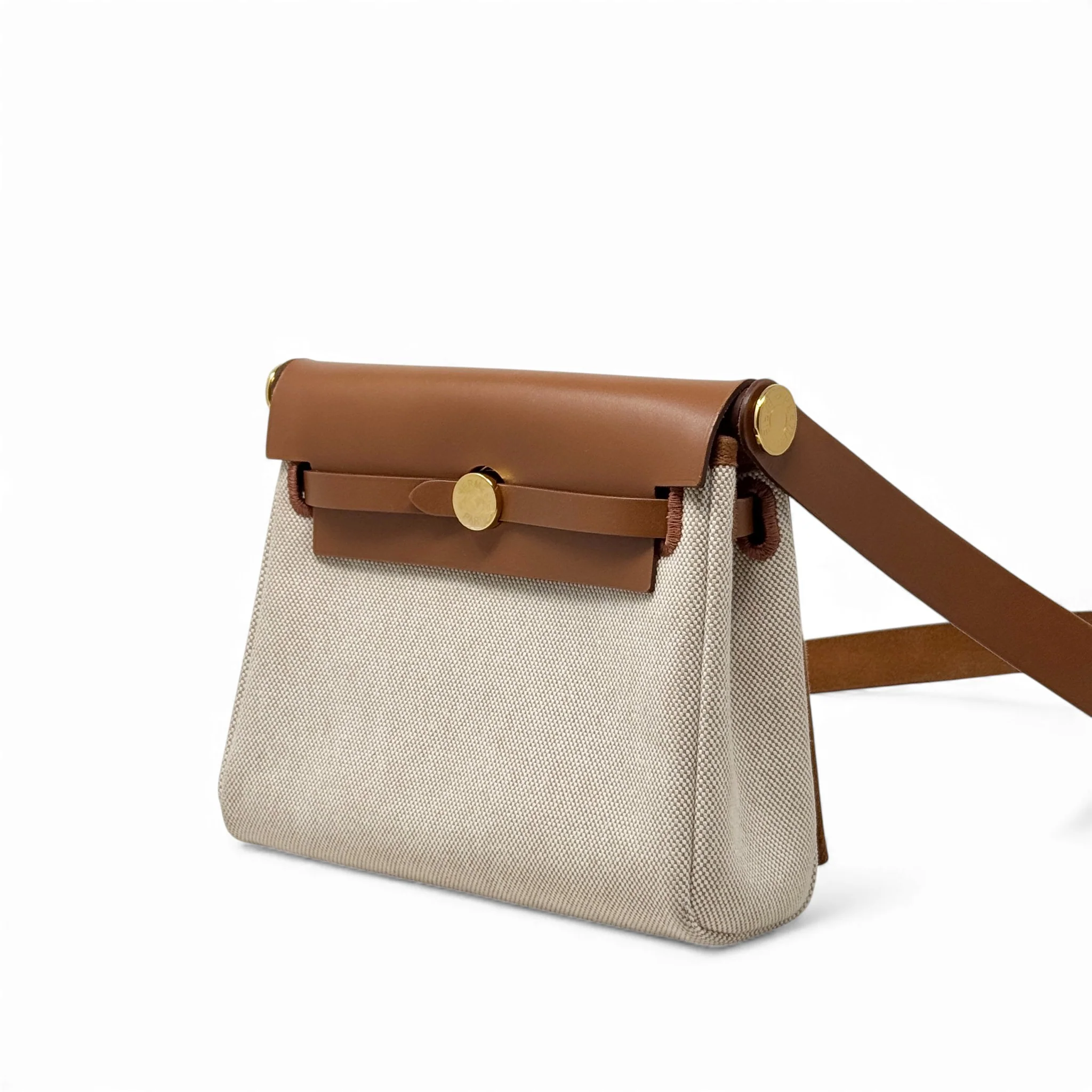 Hermes Fauve Ecru Mini Herbag - Image 2