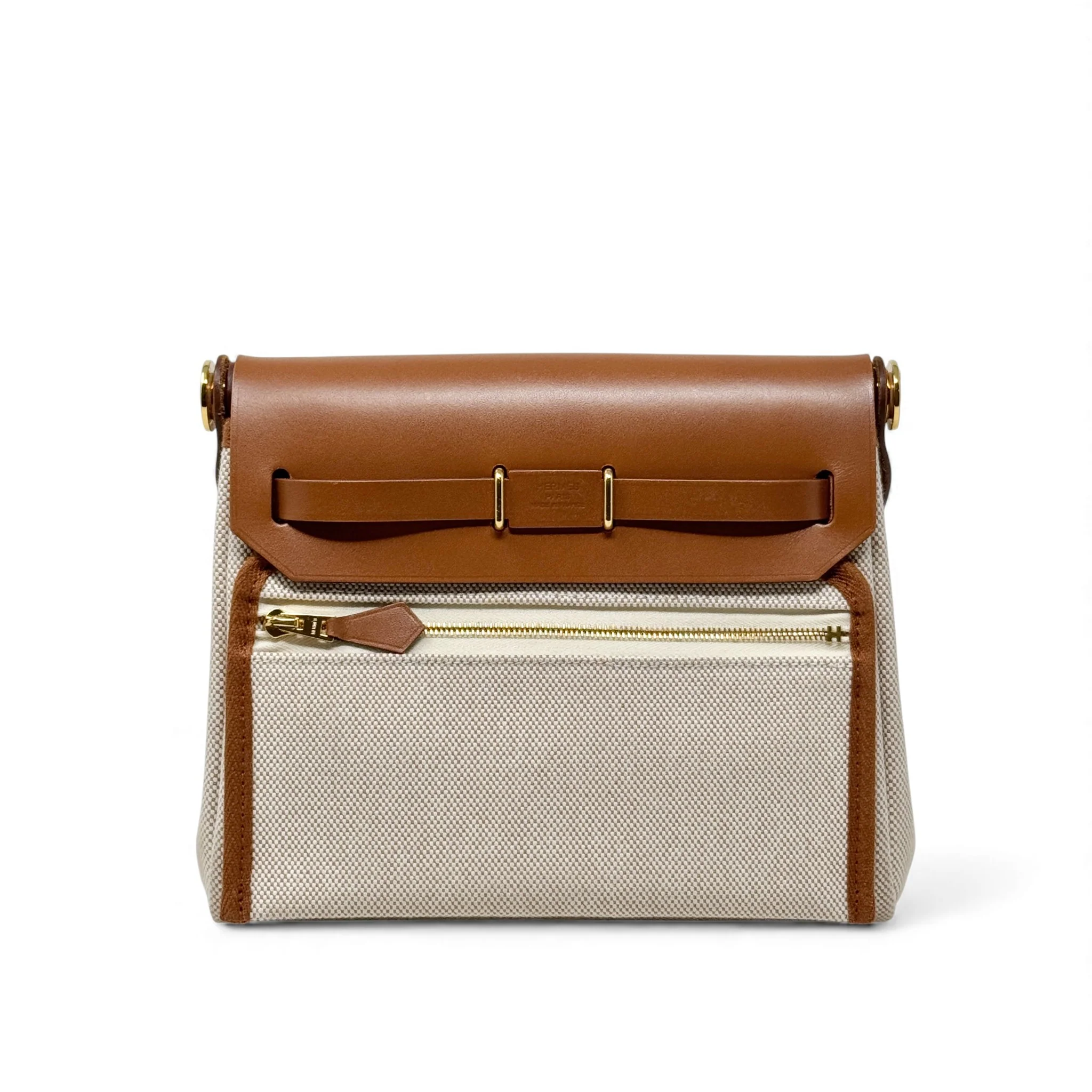 Hermes Fauve Ecru Mini Herbag - Image 3
