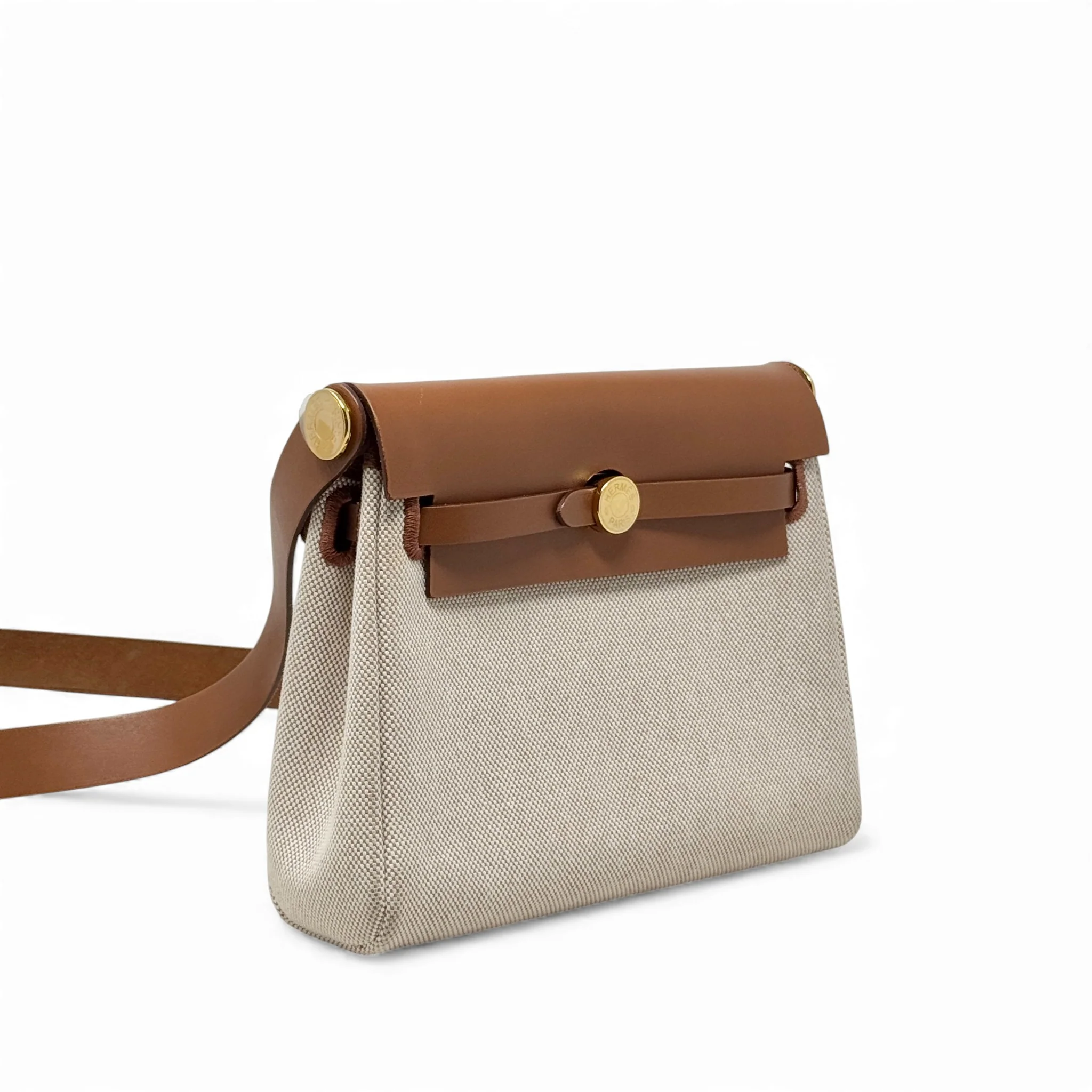 Hermes Fauve Ecru Mini Herbag - Image 4
