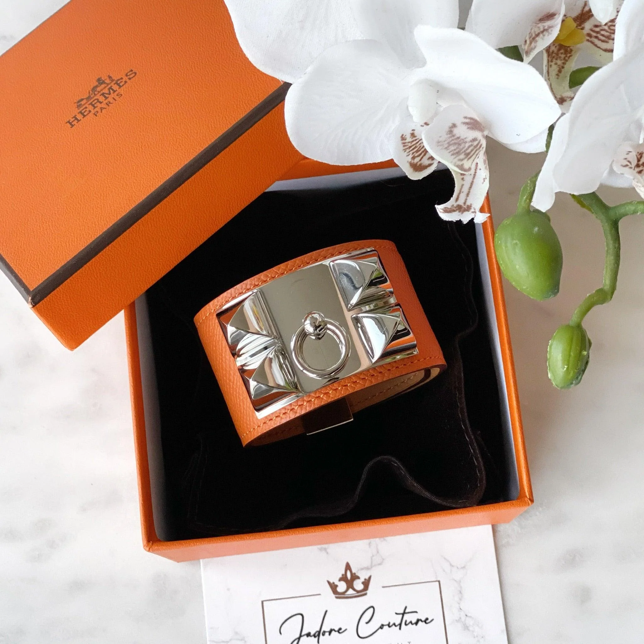 Hermes Feu Epsom Collier De Chien Bracelet S - Image 4