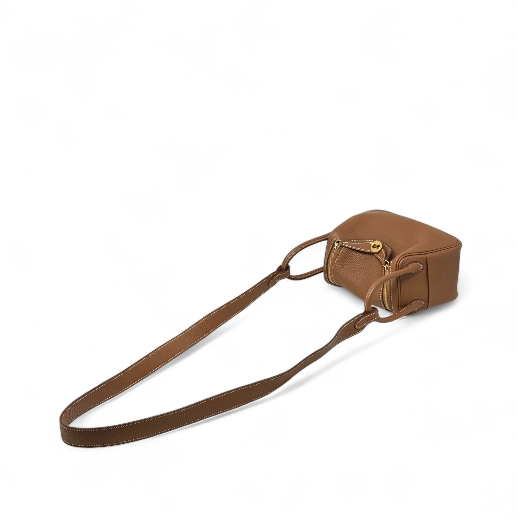 Hermes Gold Clemence Mini Lindy - Image 14