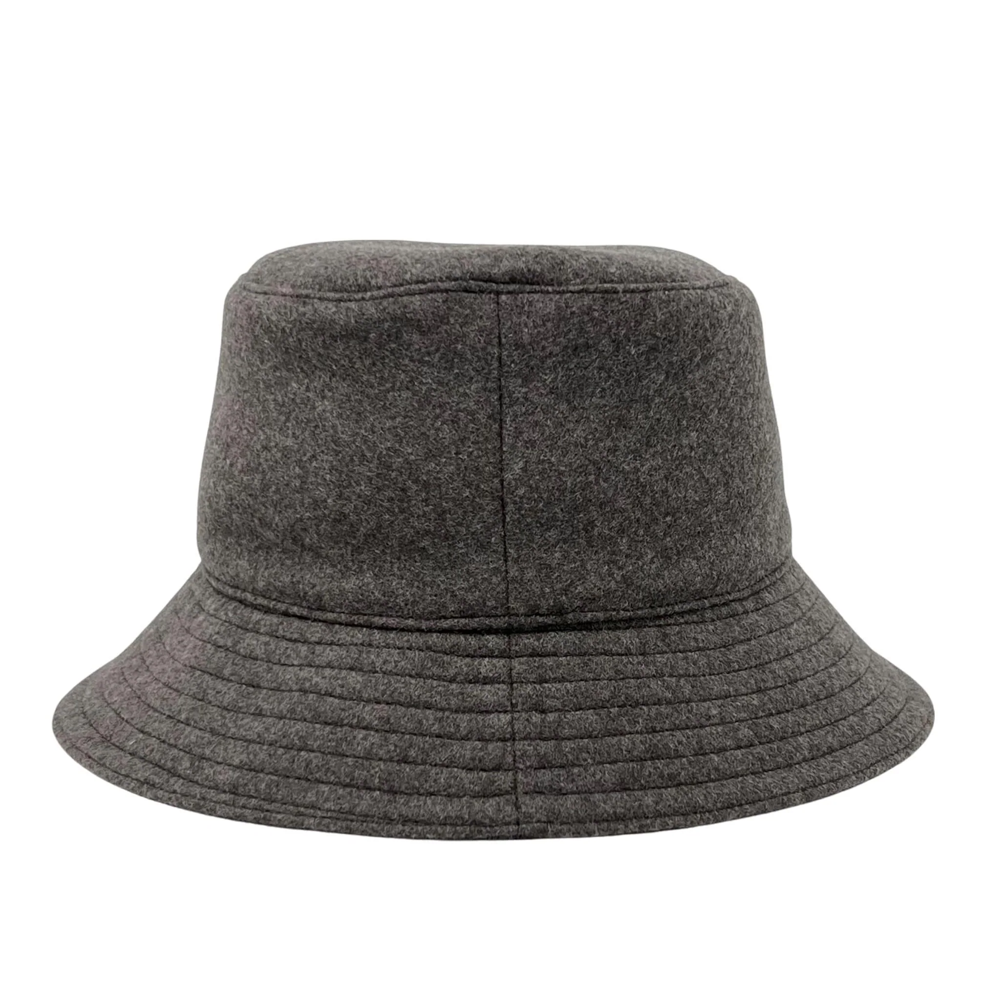 Hermes Grey Wool Balade Bucket Hat - Image 3