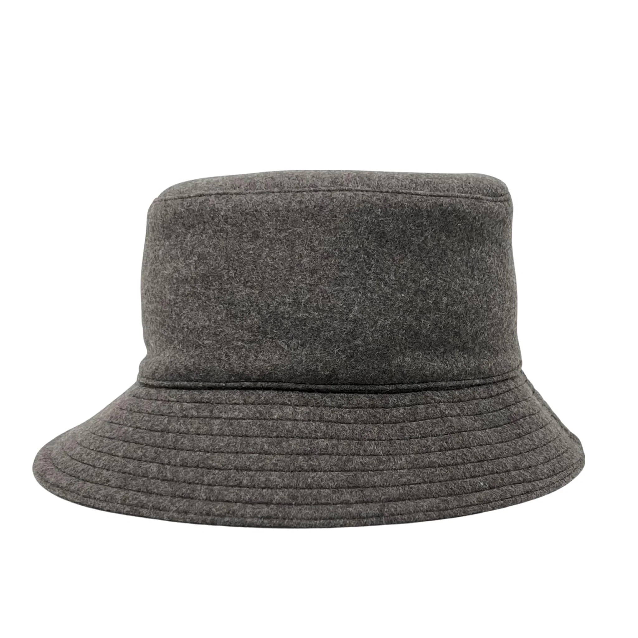 Hermes Grey Wool Balade Bucket Hat - Image 5