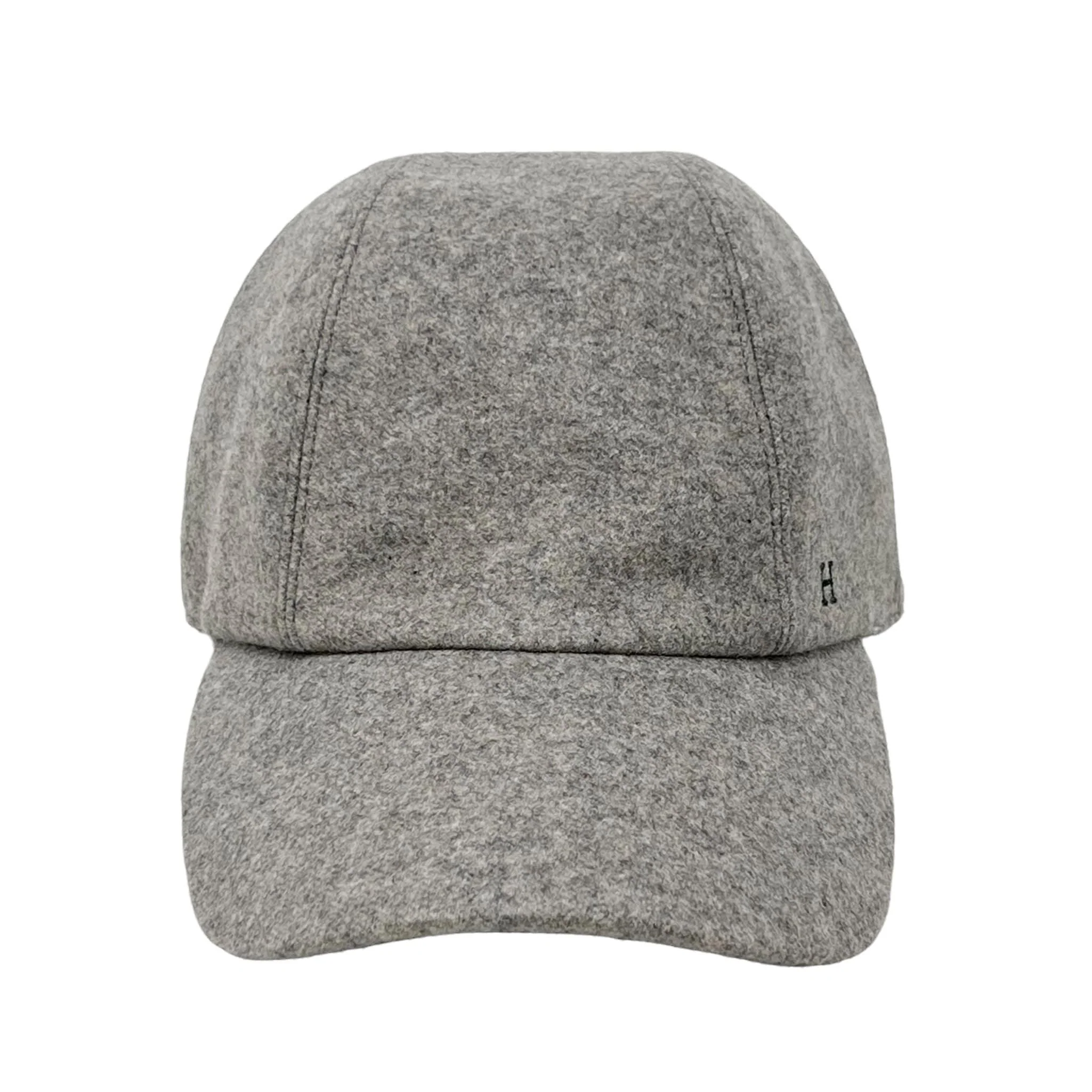 Hermes Gris Cashmere Baseball Hat 57 - Image 4