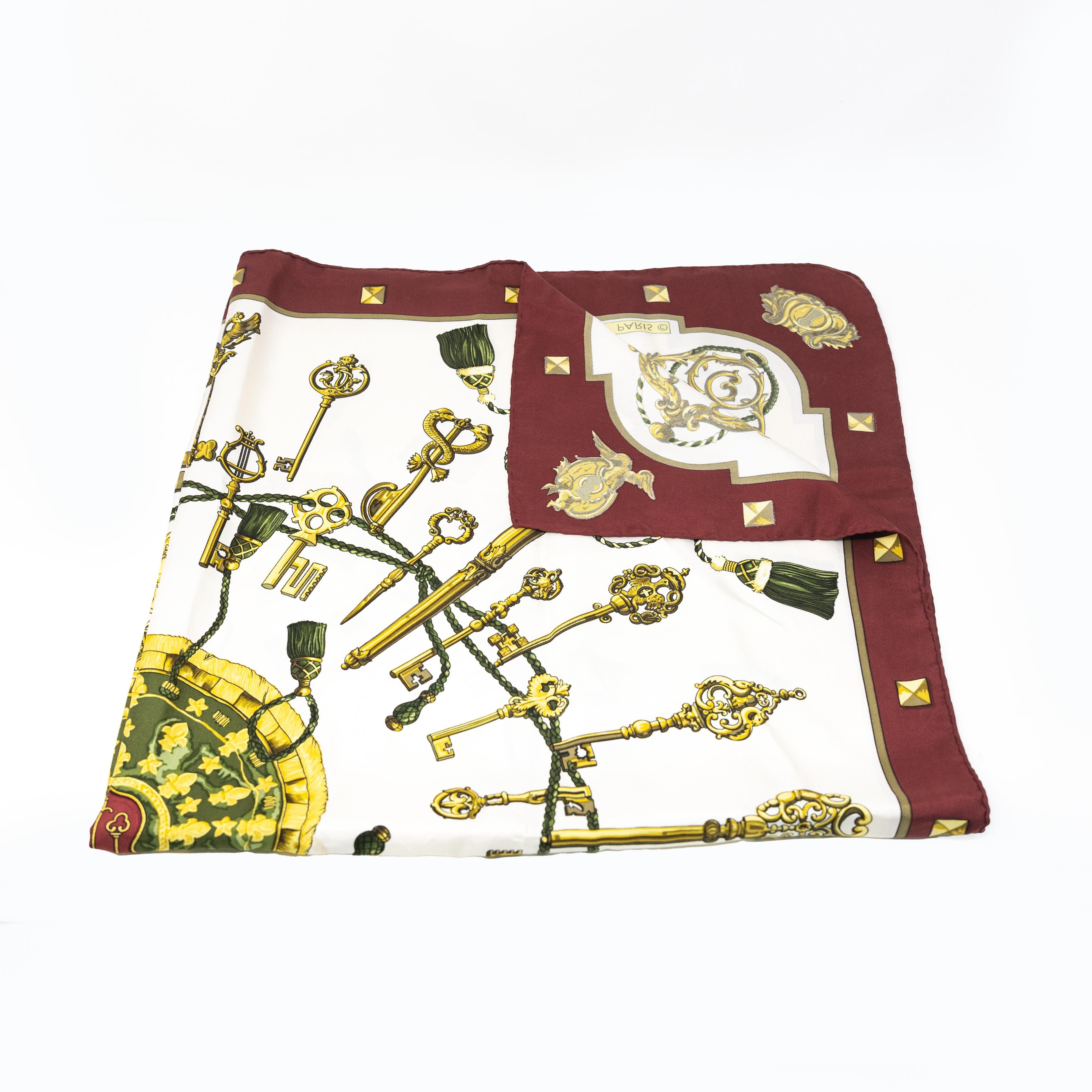 Hermes Les Cles Silk Scarf 90 - Image 2