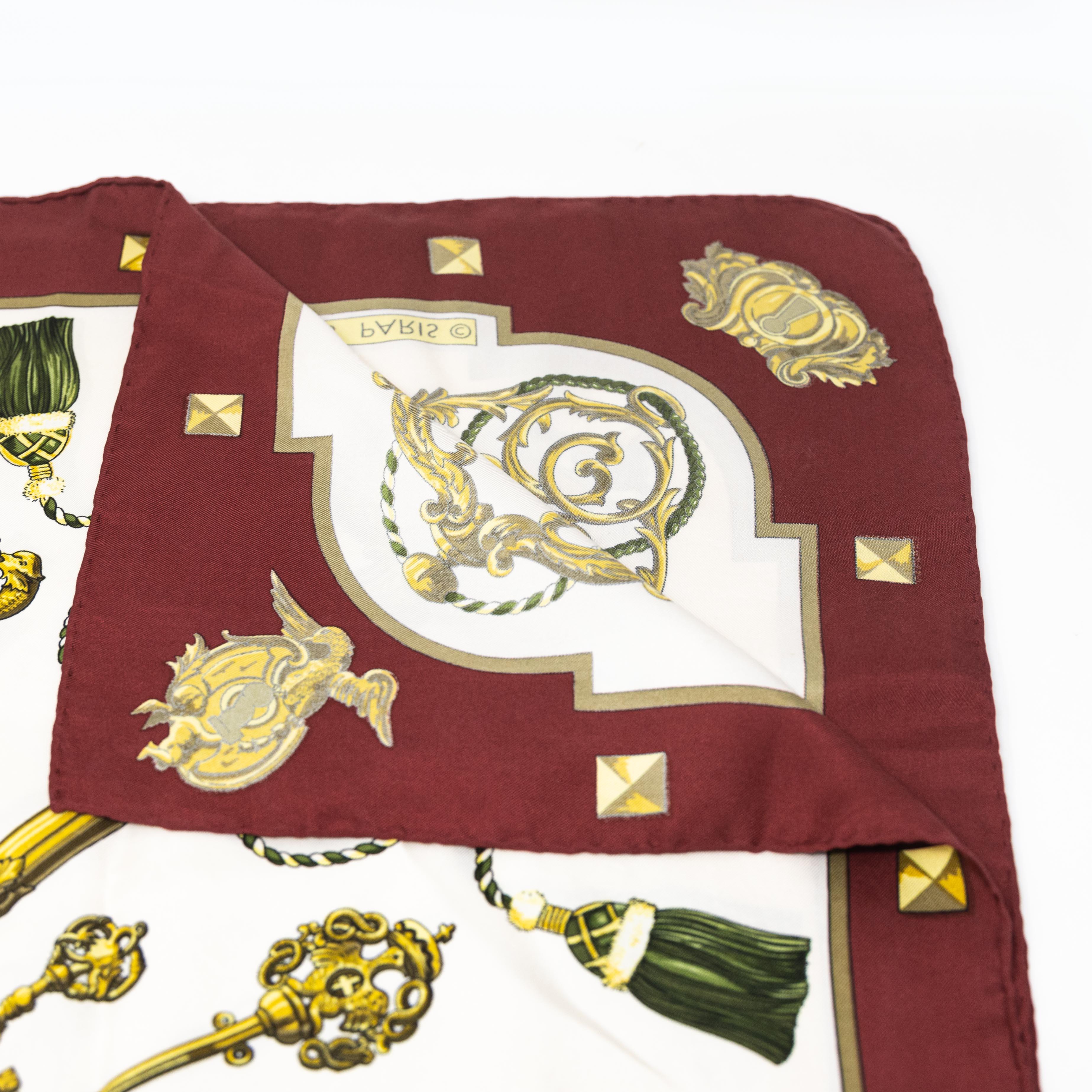 Hermes Les Cles Silk Scarf 90 - Image 3