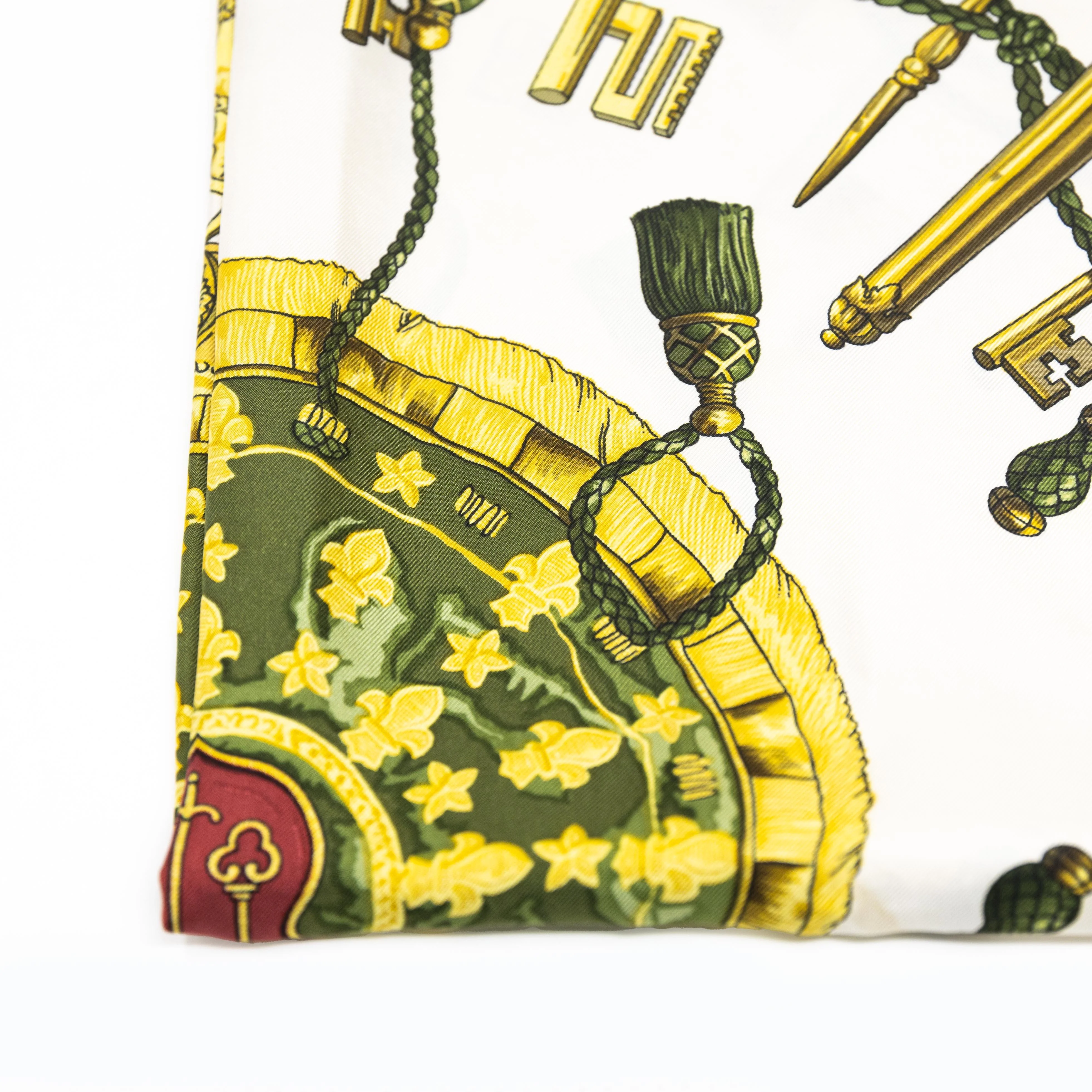 Hermes Les Cles Silk Scarf 90 - Image 5
