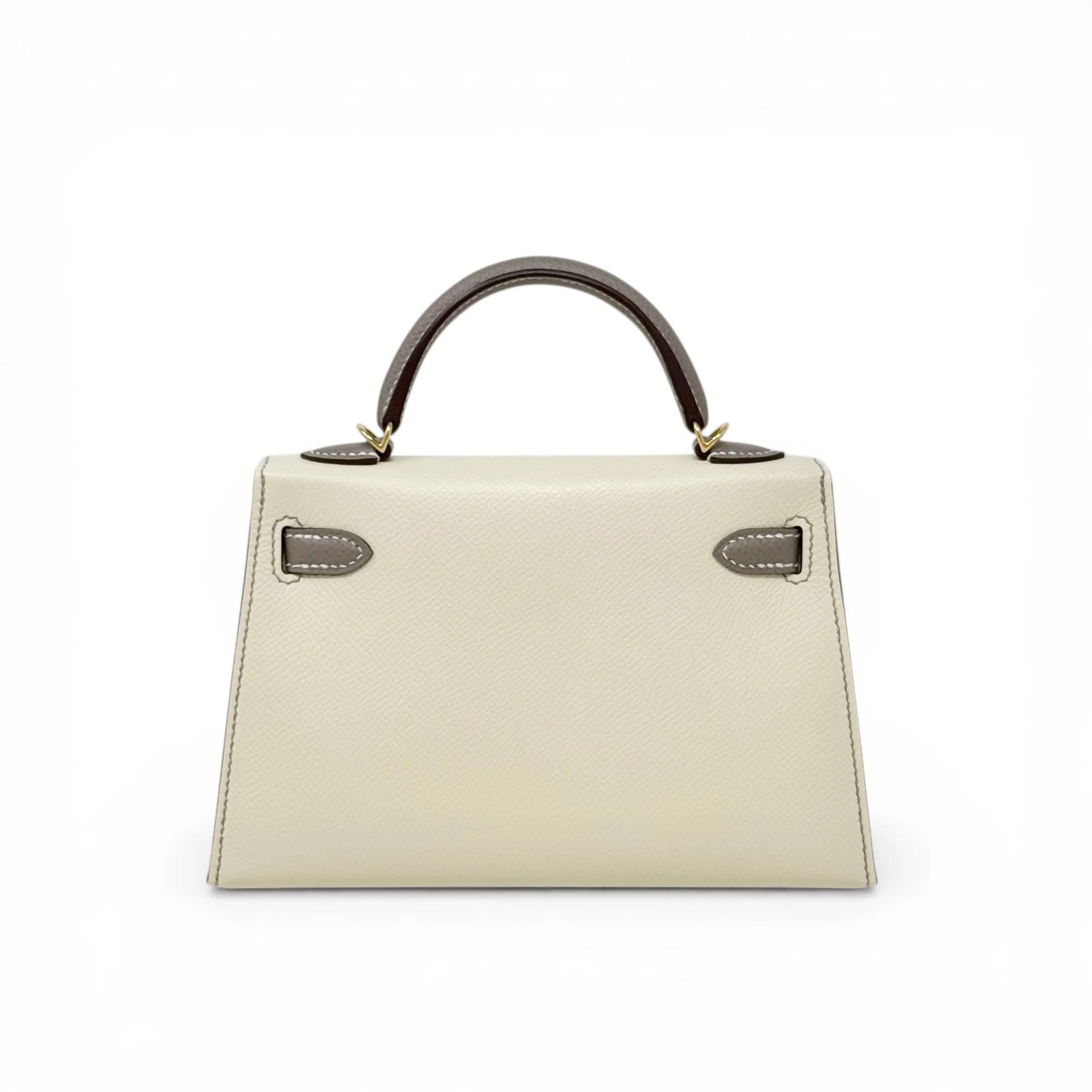 Hermes Nata/Gris Ashphlat Epsom Mini Kelly - Image 3