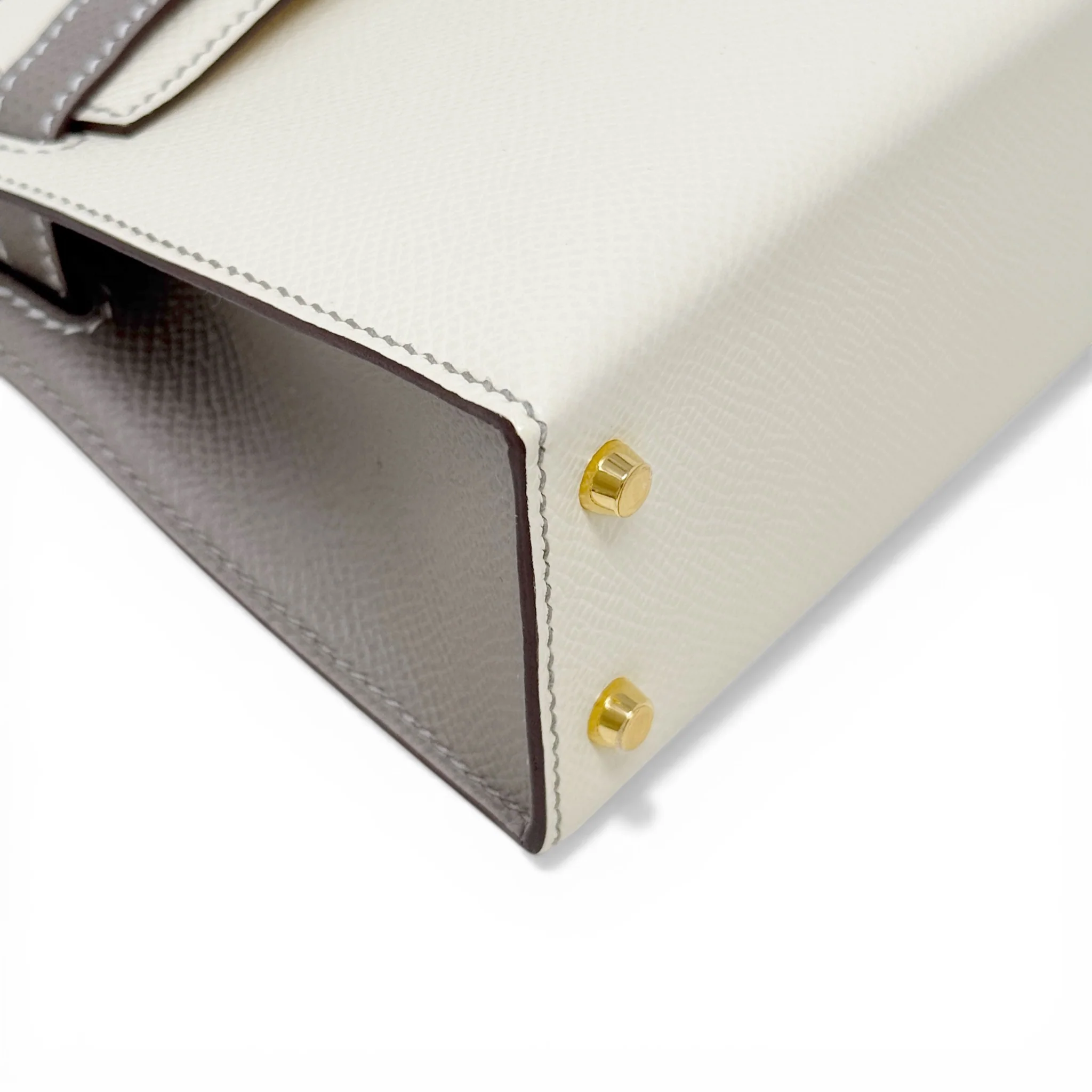 Hermes Nata/Gris Ashphlat Epsom Mini Kelly - Image 7