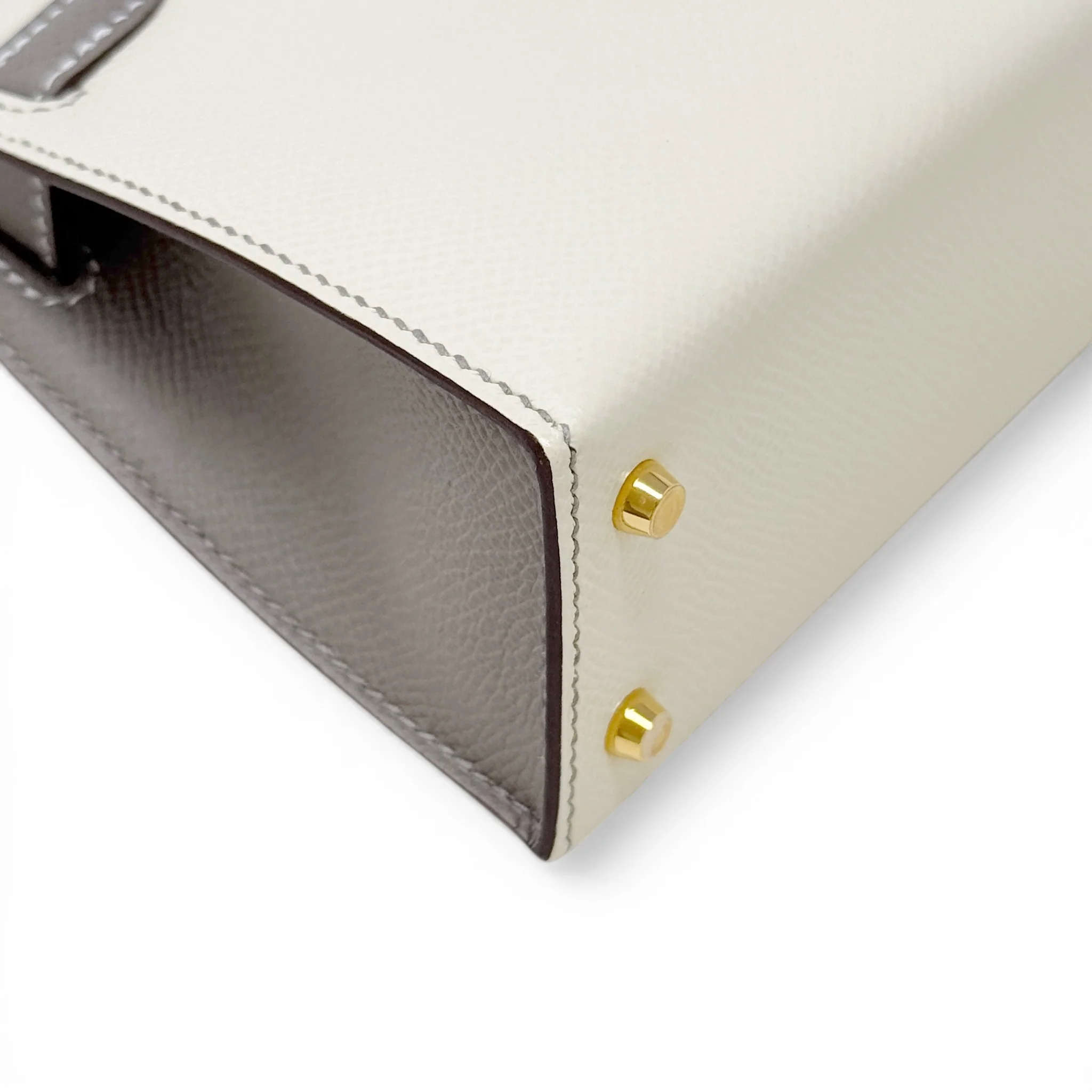 Hermes Nata/Gris Ashphlat Epsom Mini Kelly - Image 9