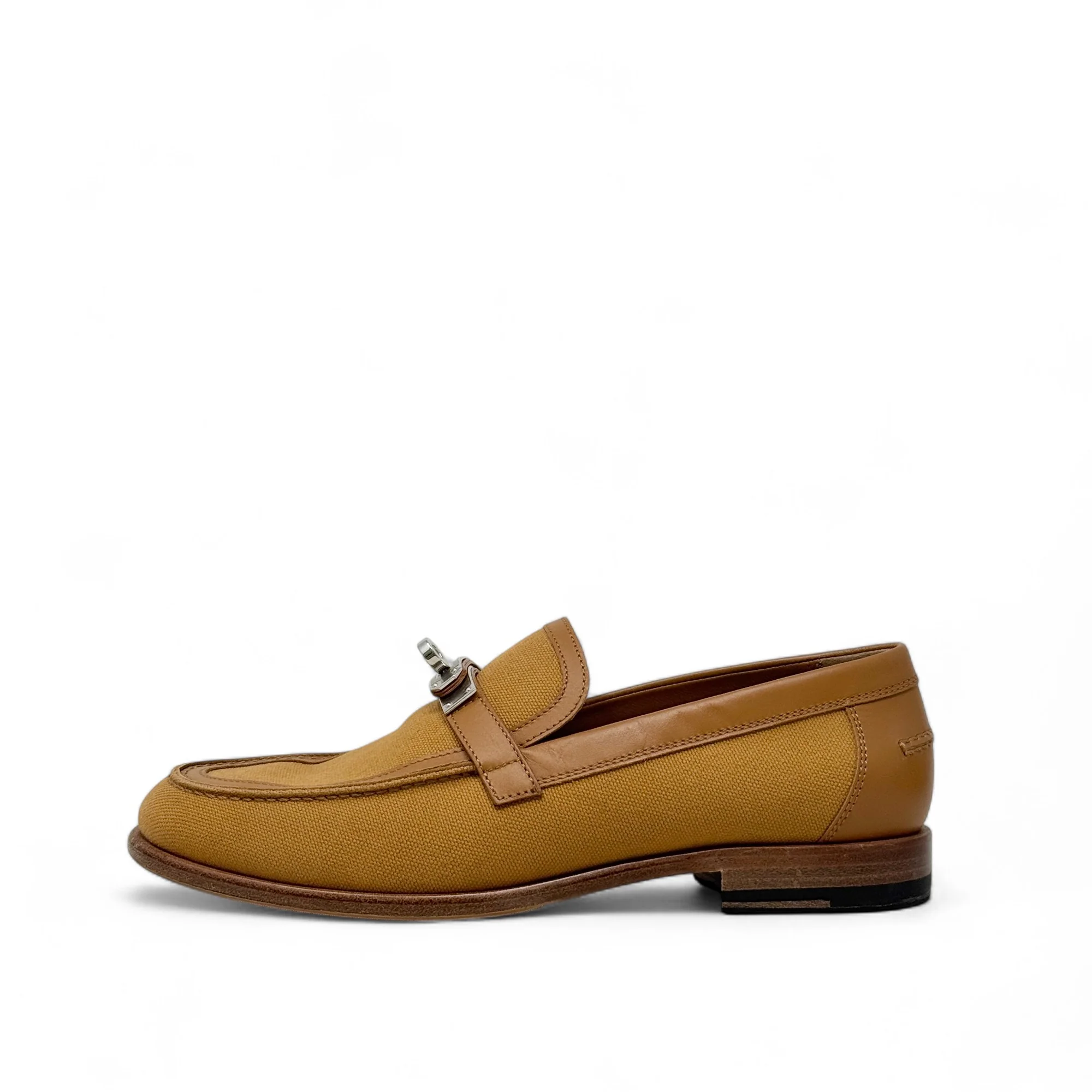 Hermes Naturel Beige Dore Destin Loafer 37