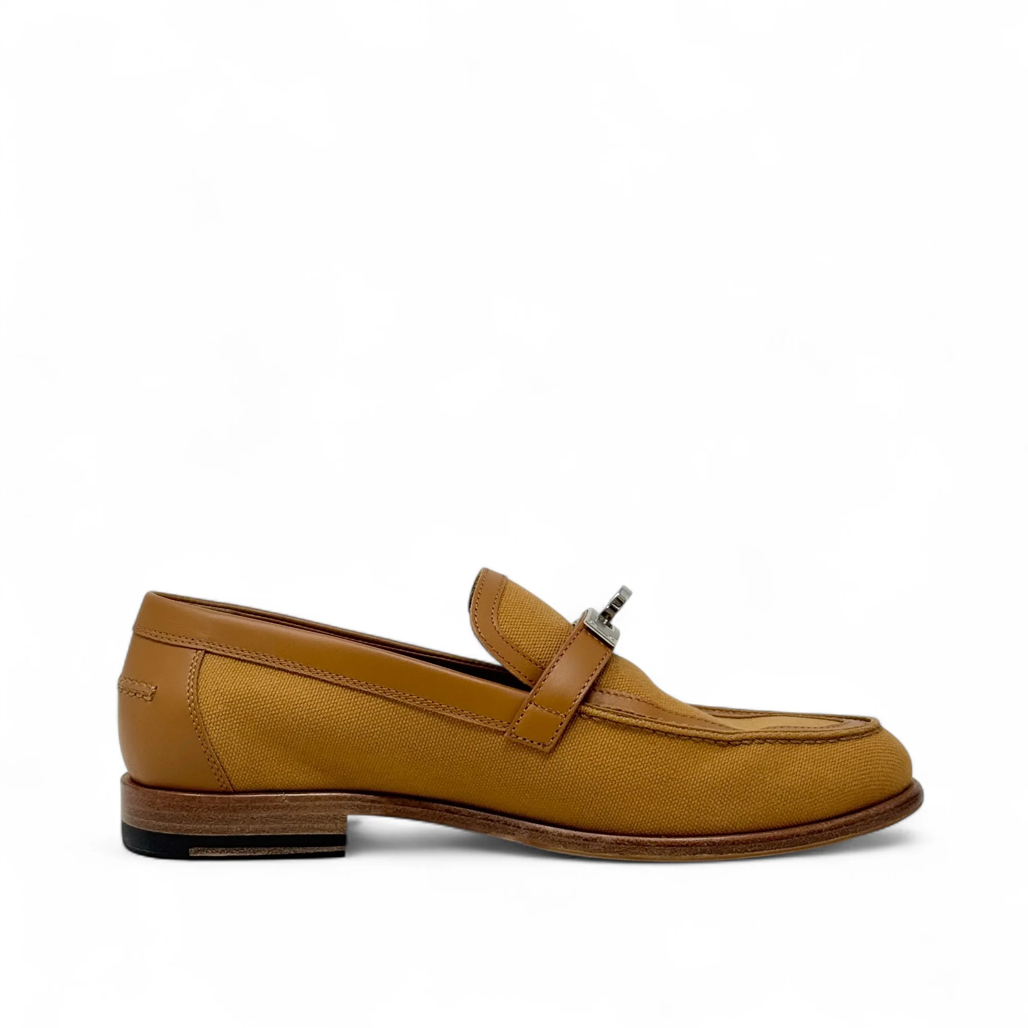 Hermes Naturel Beige Dore Destin Loafer 37 - Image 5