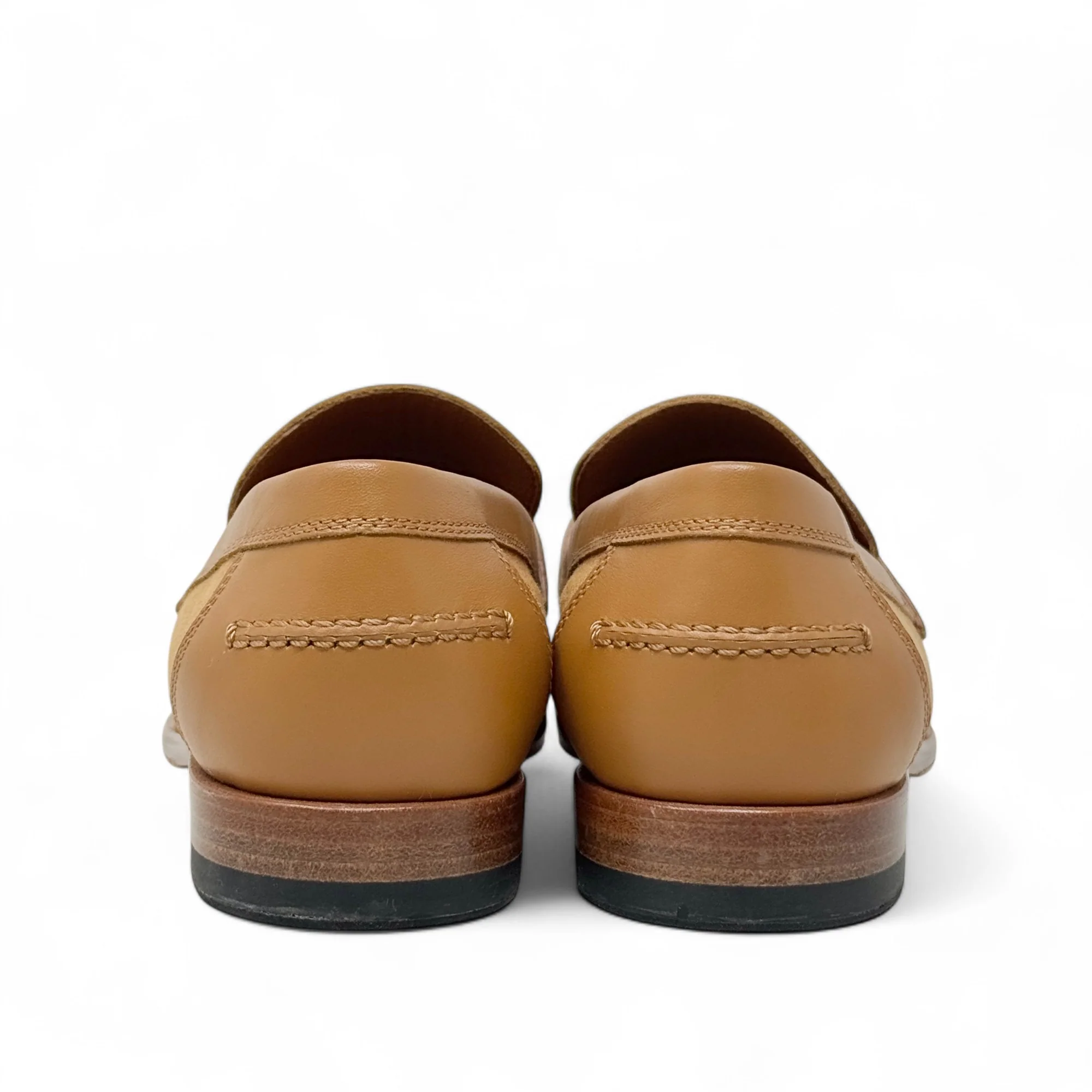 Hermes Naturel Beige Dore Destin Loafer 37 - Image 6