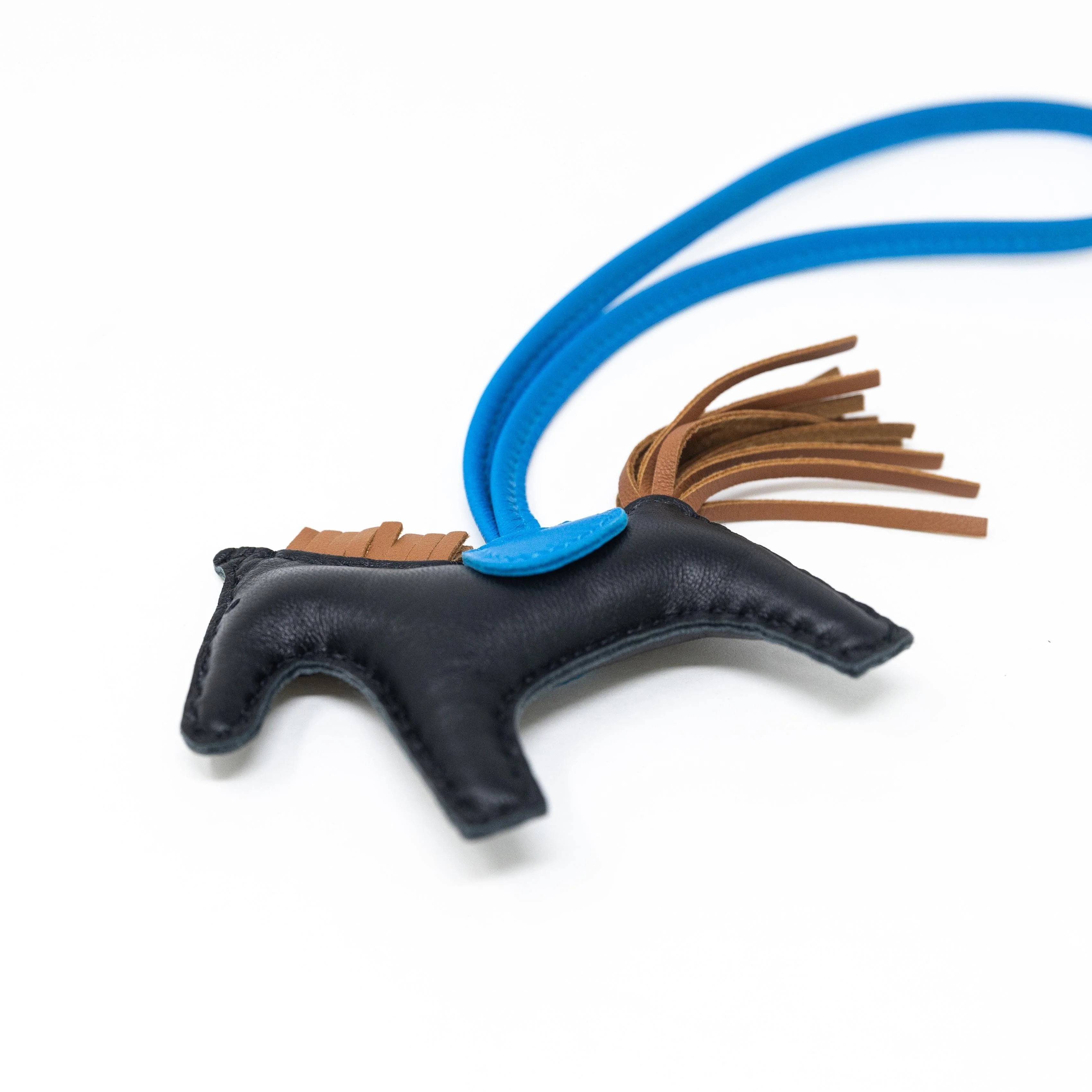 Hermes Noir & Bleu Rodeo Charm PM - Image 3