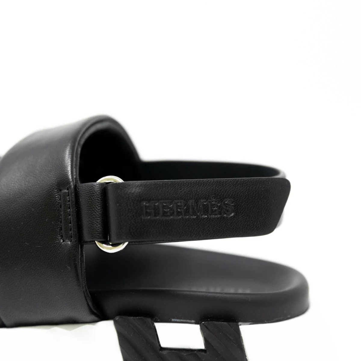 Hermes Noir Electric Sandals 35.5 - Image 10
