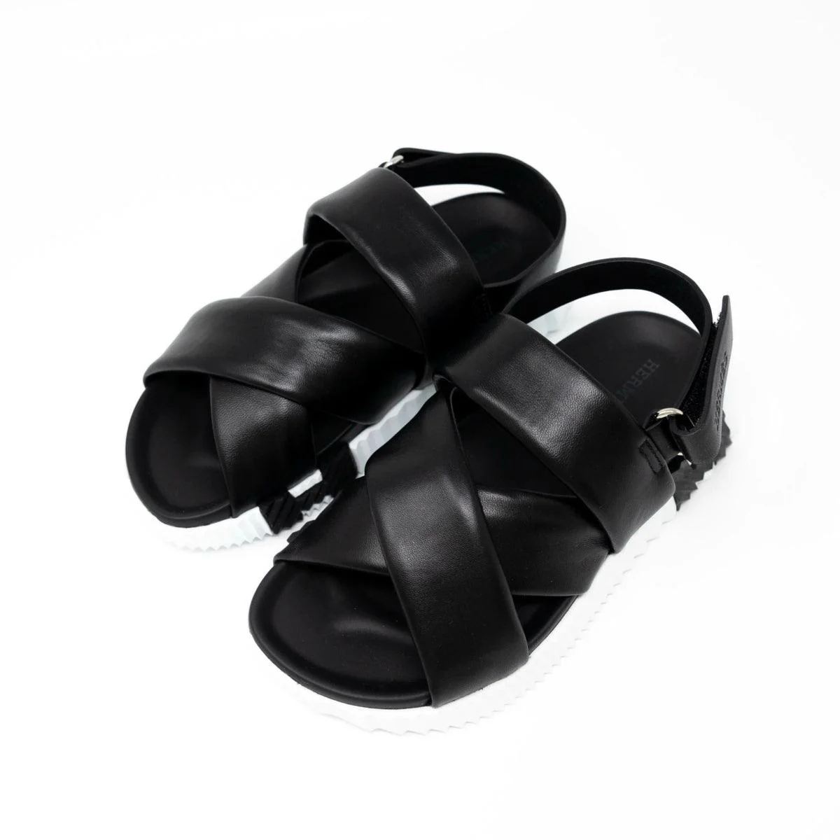 Hermes Noir Electric Sandals 35.5 - Image 2