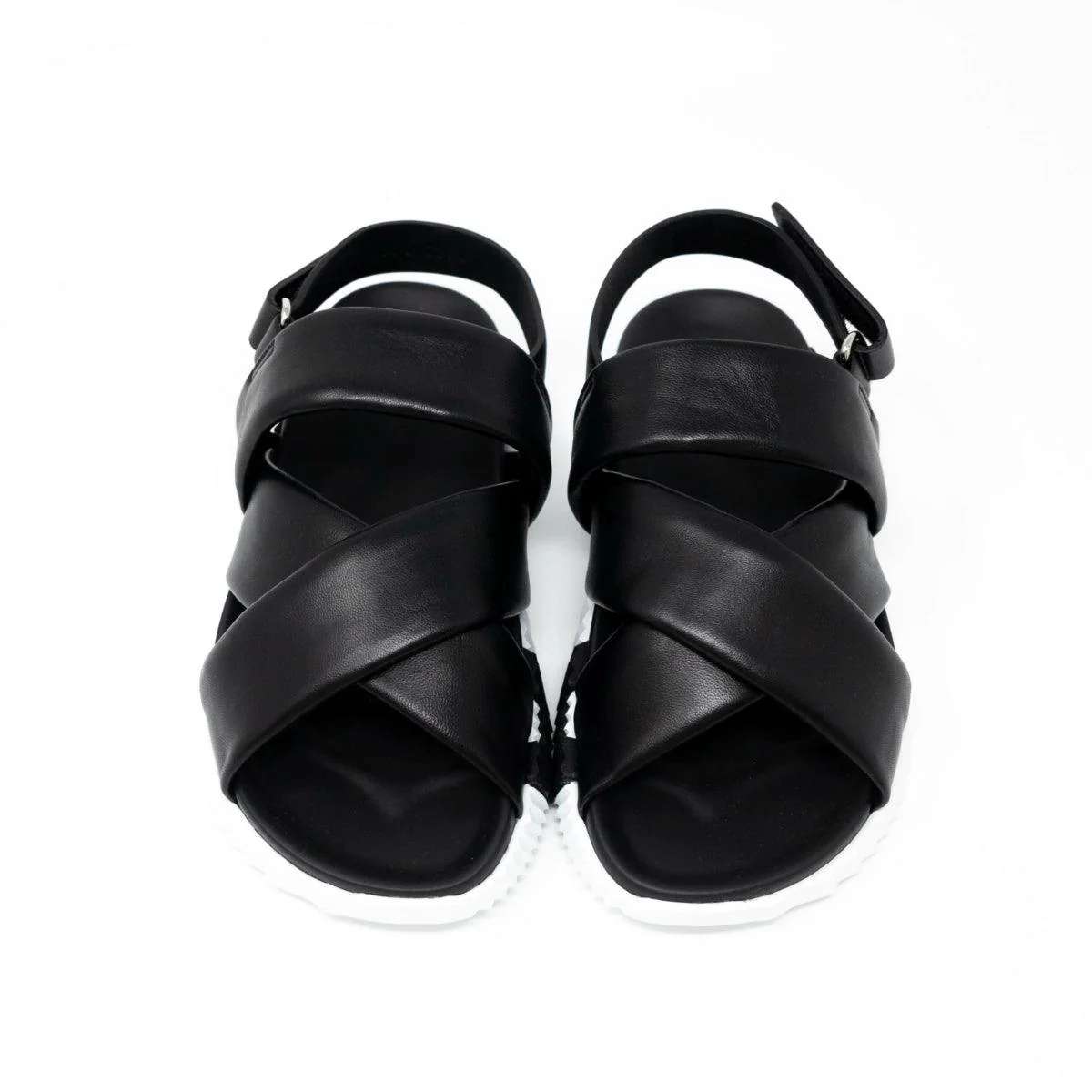 Hermes Noir Electric Sandals 35.5 - Image 3