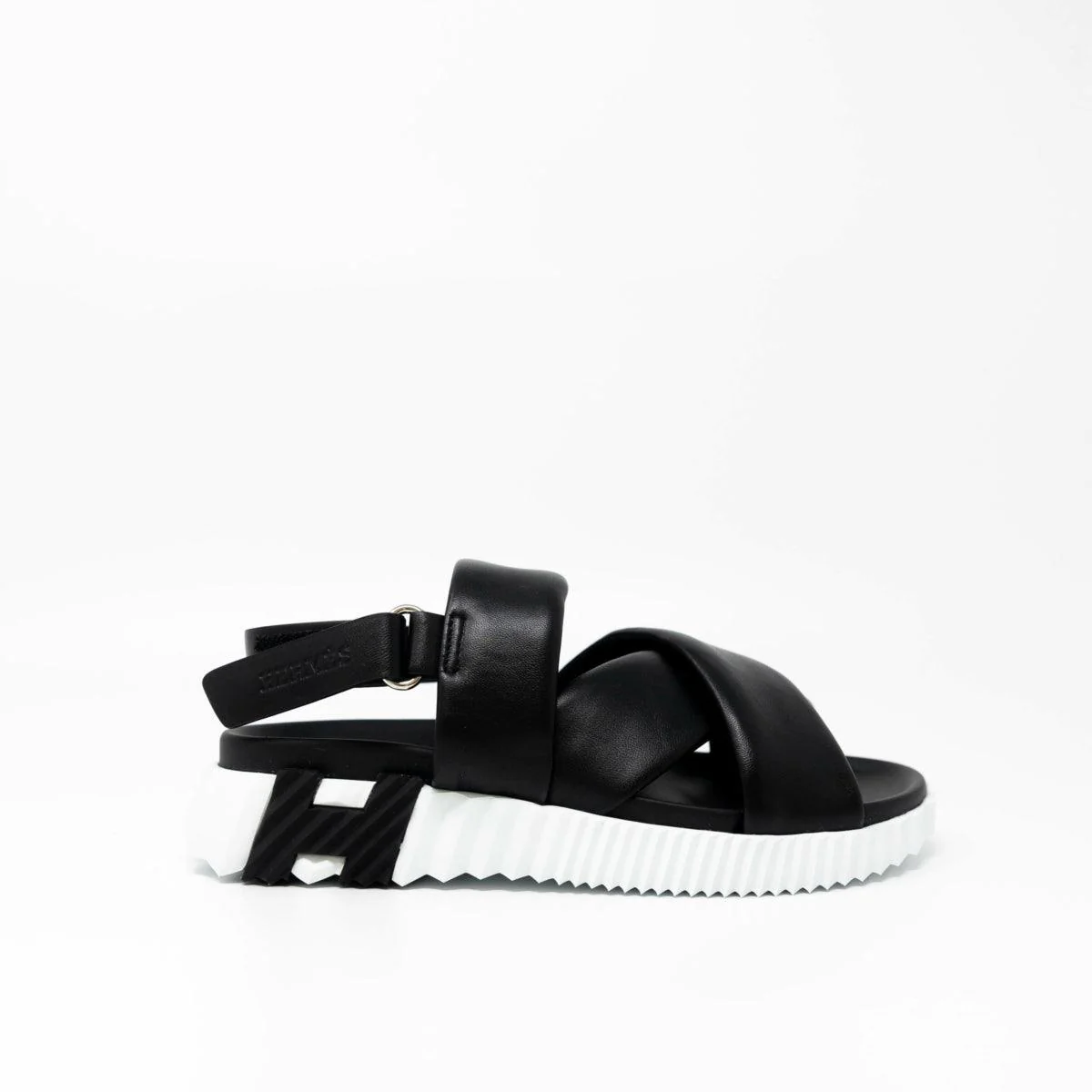 Hermes Noir Electric Sandals 35.5 - Image 5
