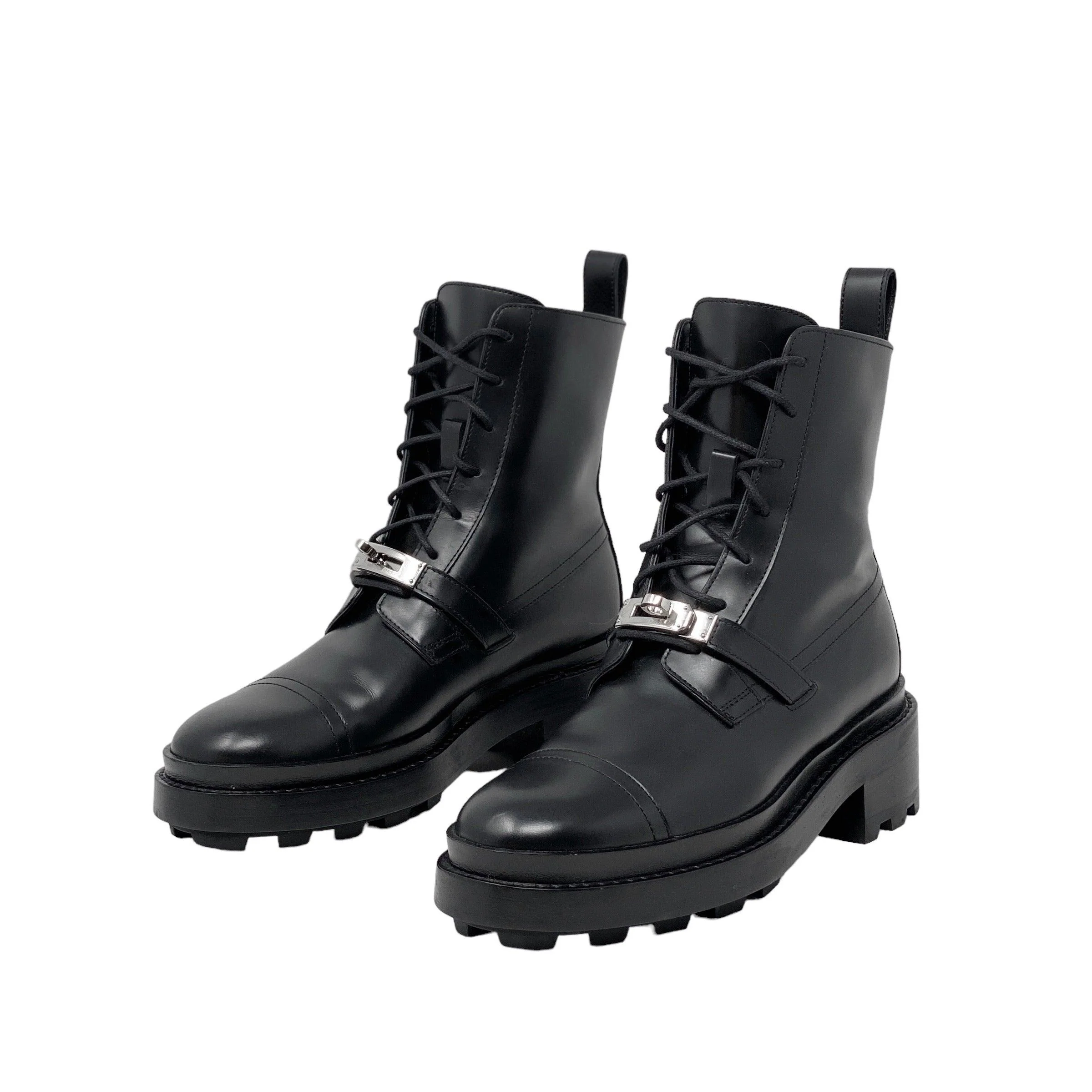 Hermes Noir Funk Ankle Boots 35 - Image 2