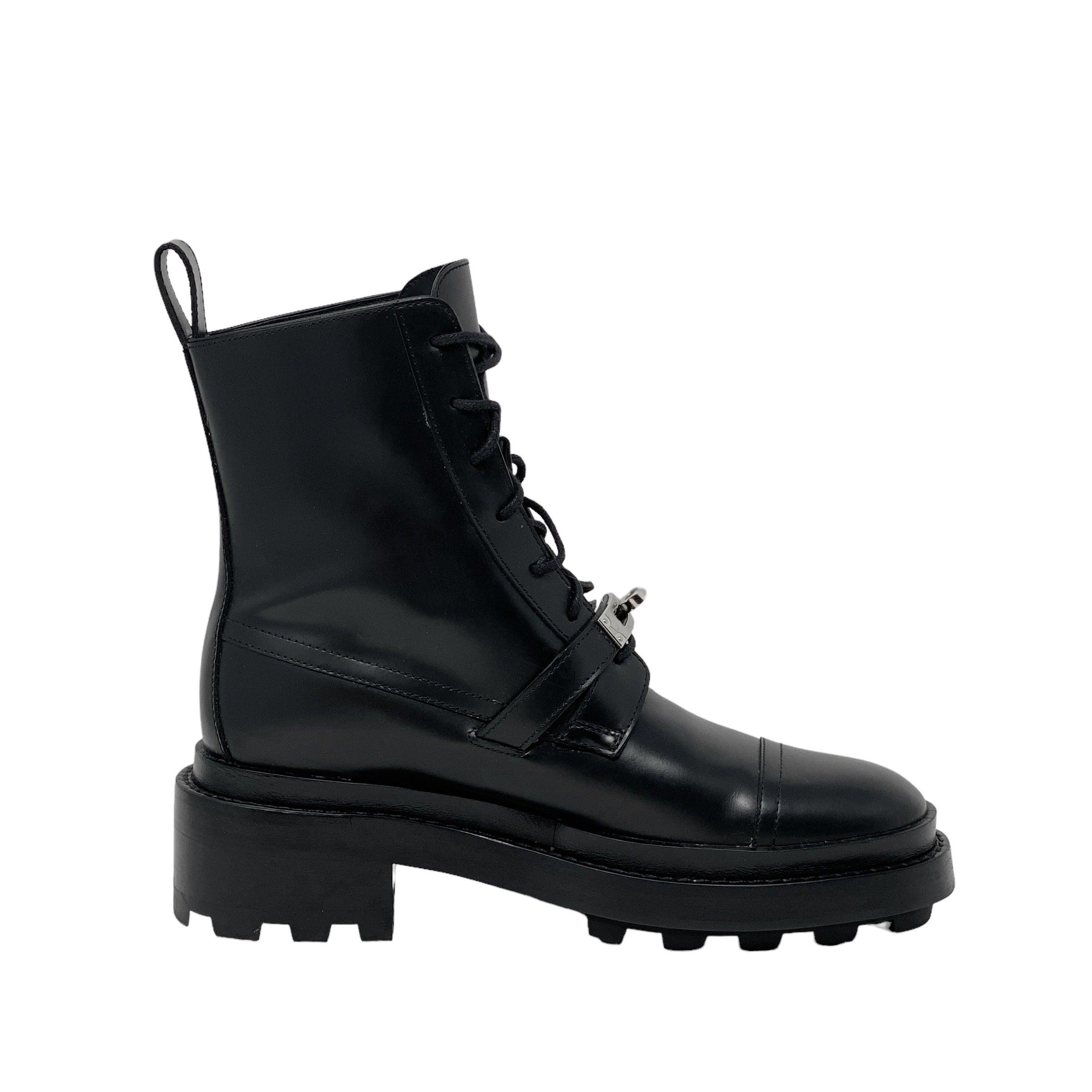 Hermes Noir Funk Ankle Boots 35 - Image 5