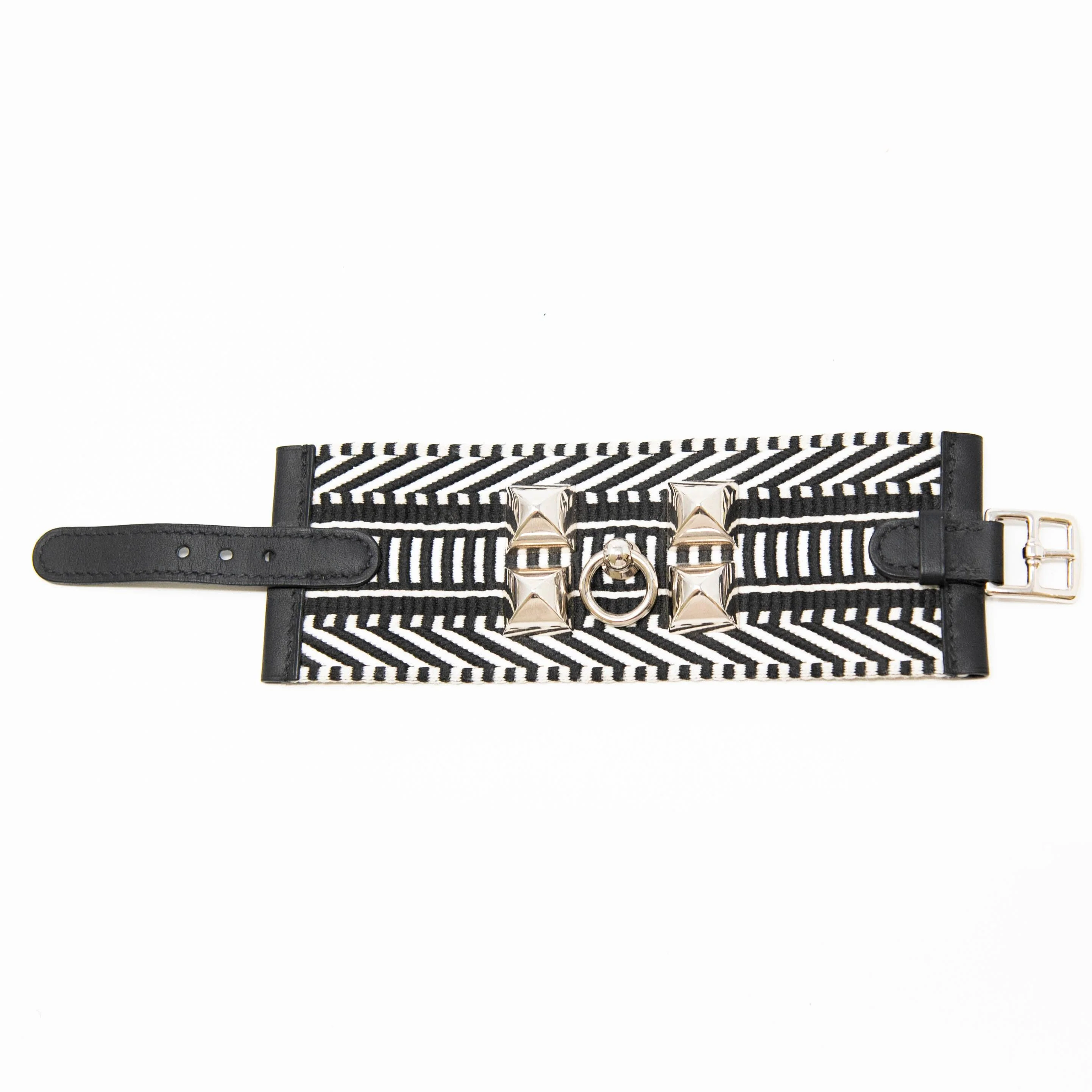 Hermes Noir Cavale Collier De Chien Bracelet T2 - Image 8