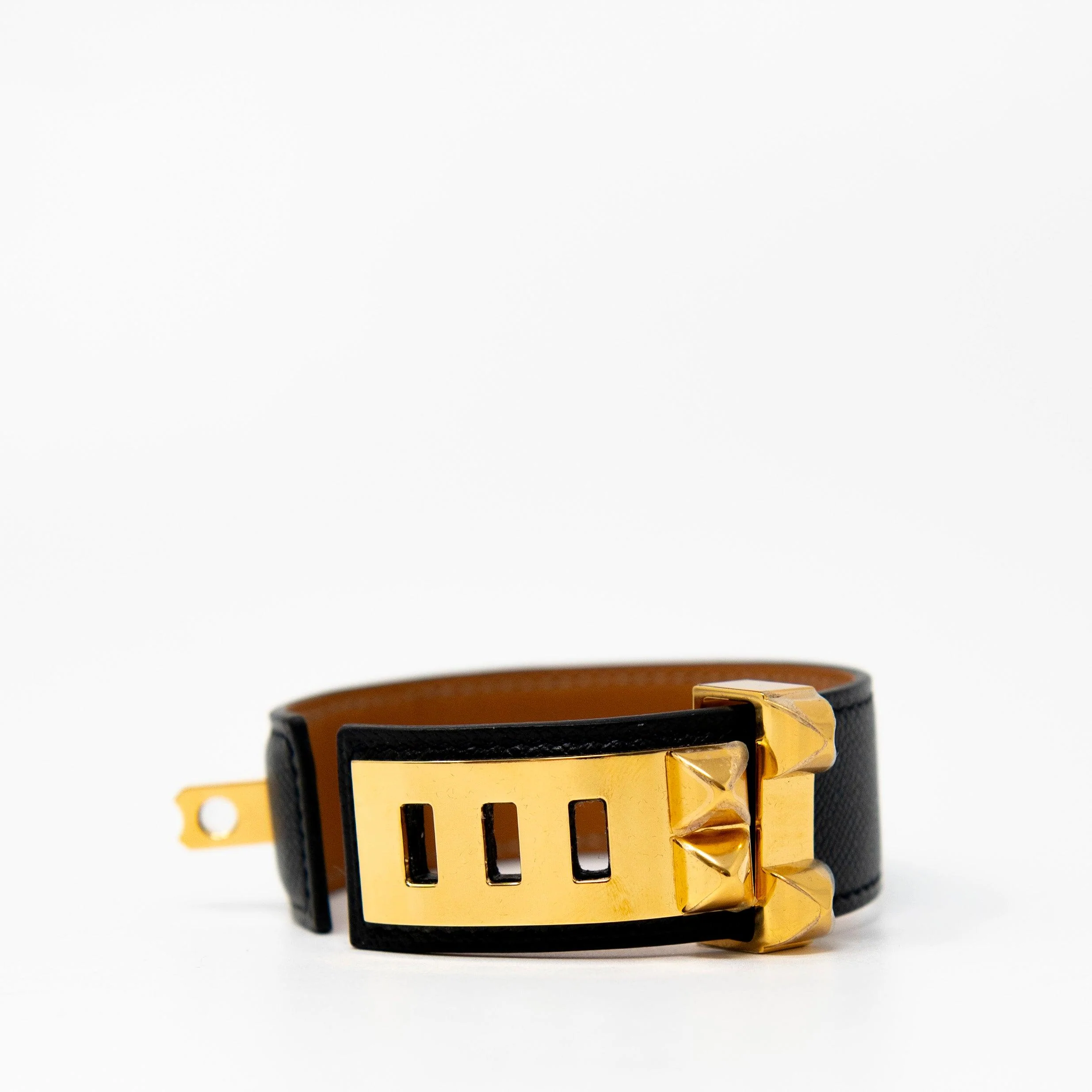 Hermes Noir Epsom Collier De Chien 24 Bracelet - Image 2