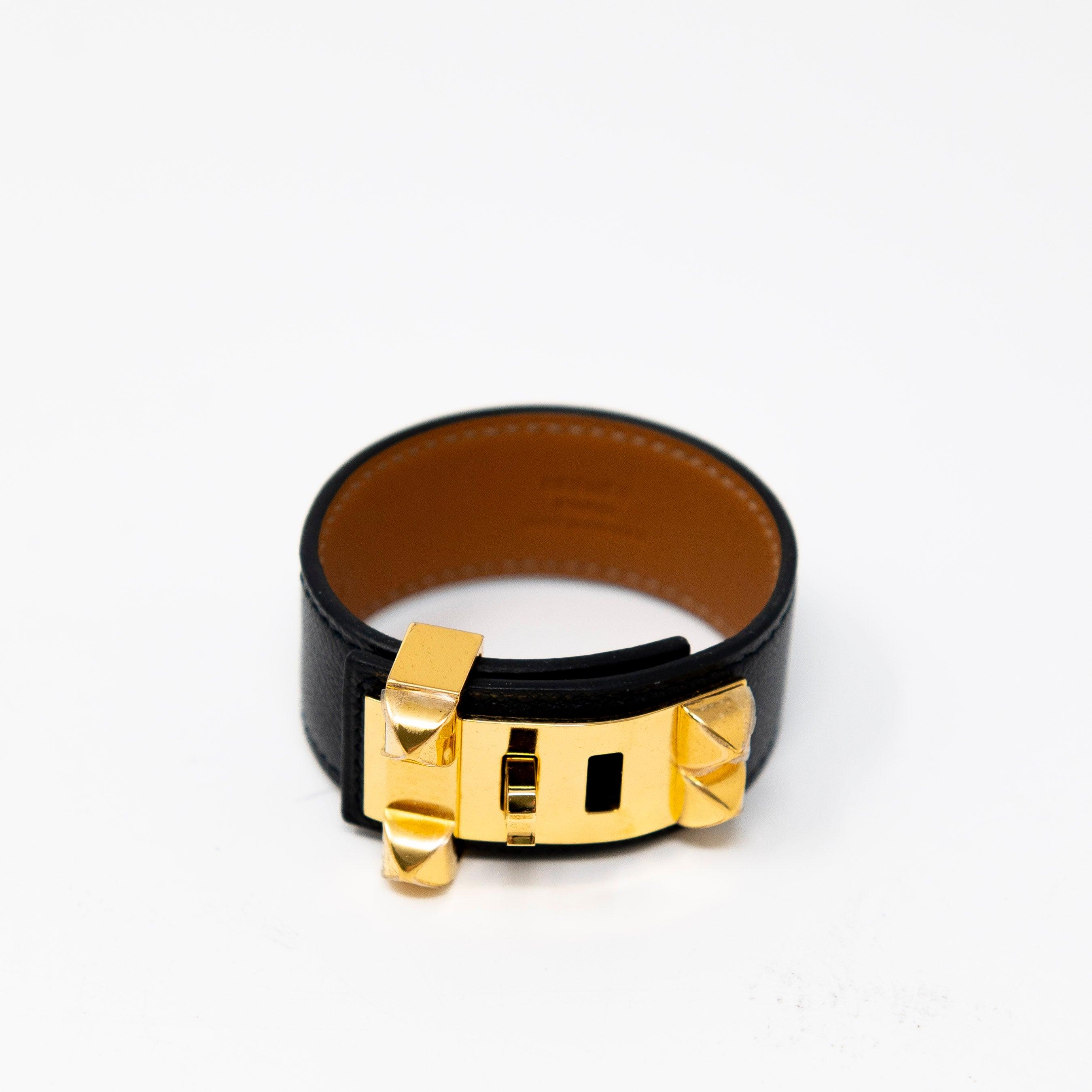 Hermes Noir Epsom Collier De Chien 24 Bracelet - Image 3