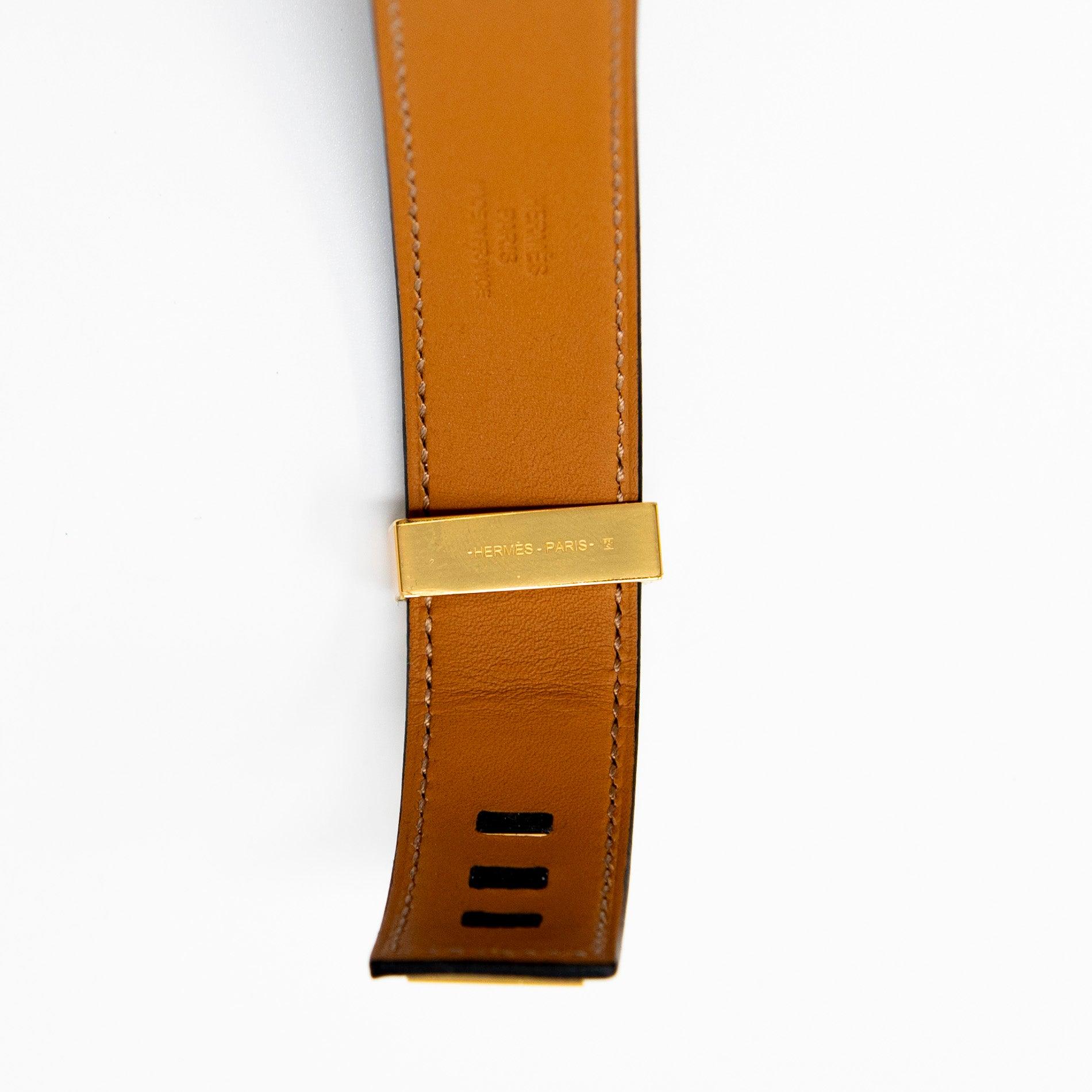Hermes Noir Epsom Collier De Chien 24 Bracelet - Image 6