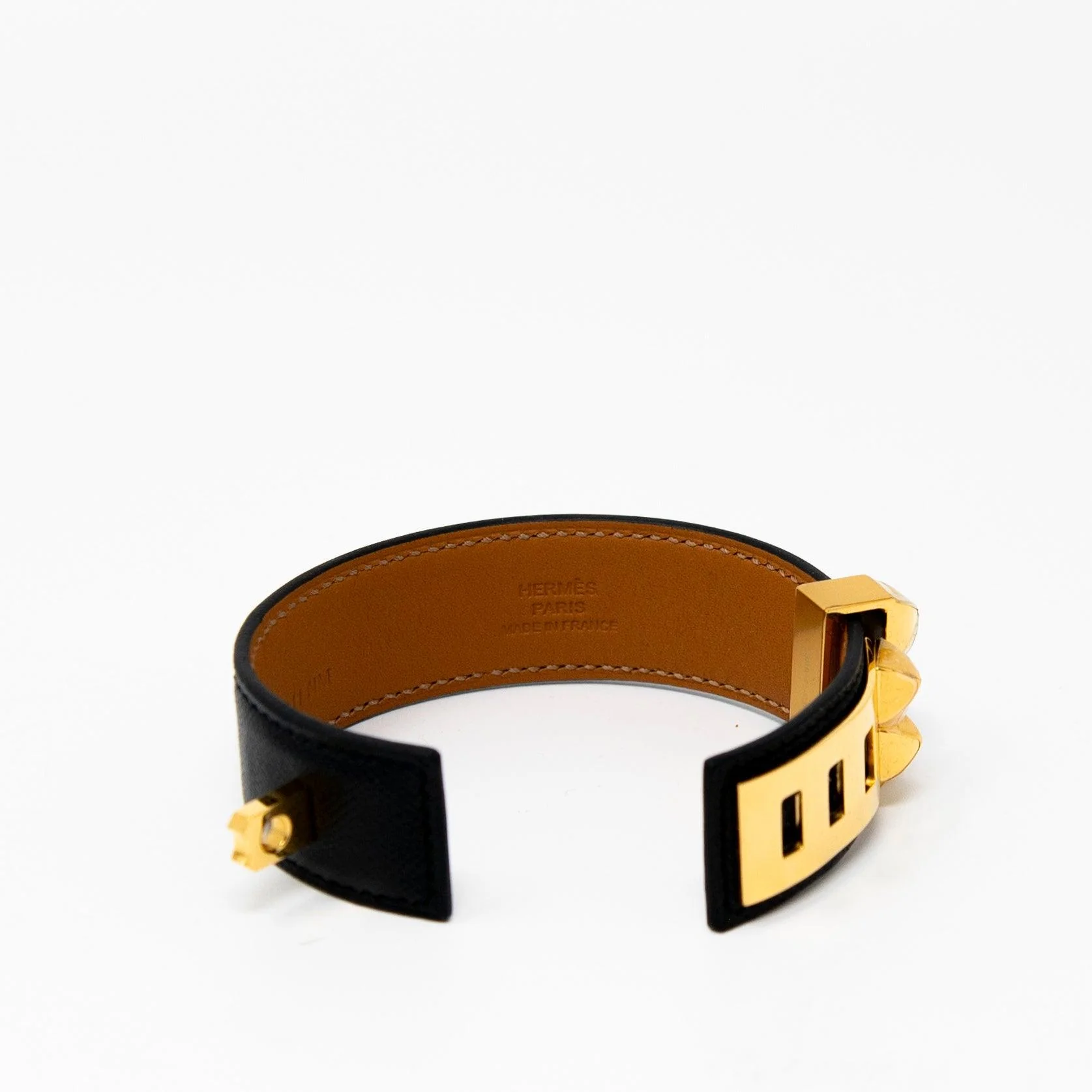 Hermes Noir Epsom Collier De Chien 24 Bracelet - Image 7