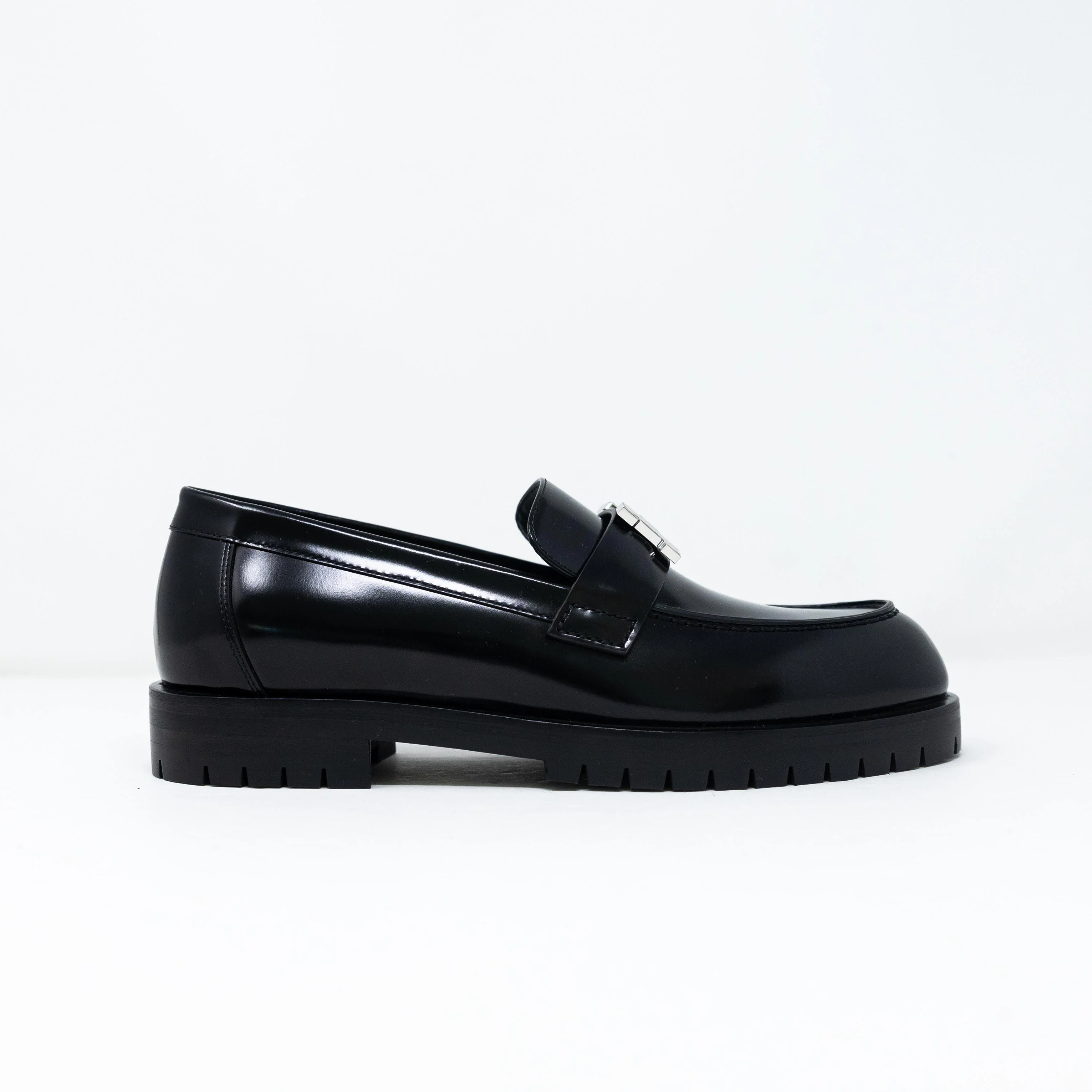 Hermes Noir Faubourg Loafers 36 - Image 5