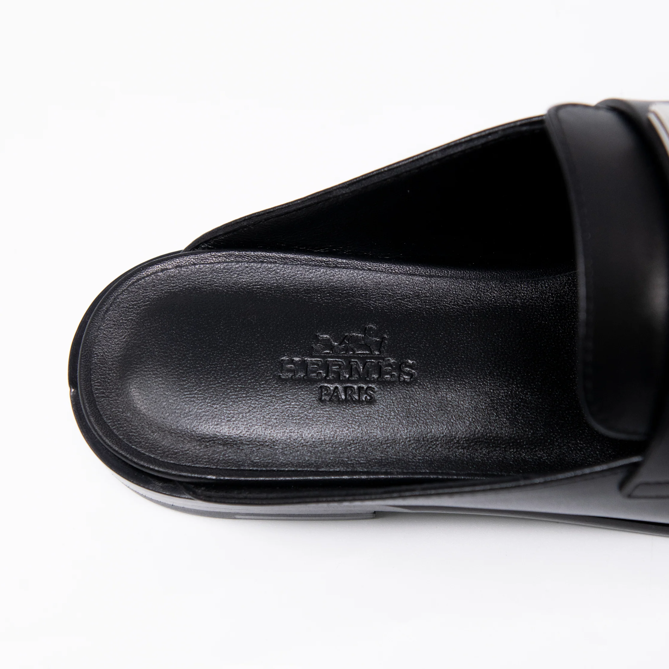 Hermes Noir Iota Mules 36 - Image 11