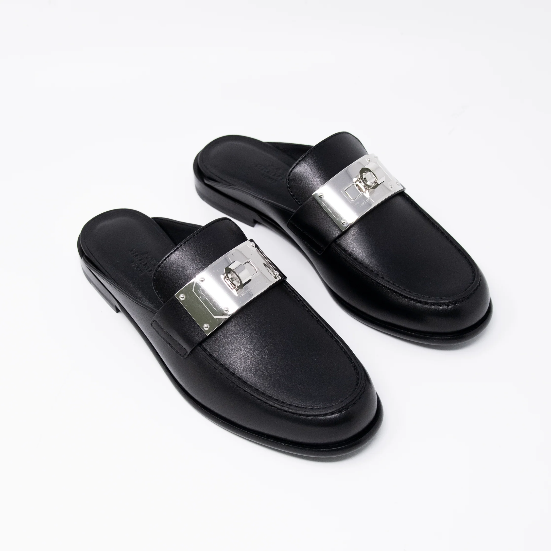 Hermes Noir Iota Mules 36 - Image 5