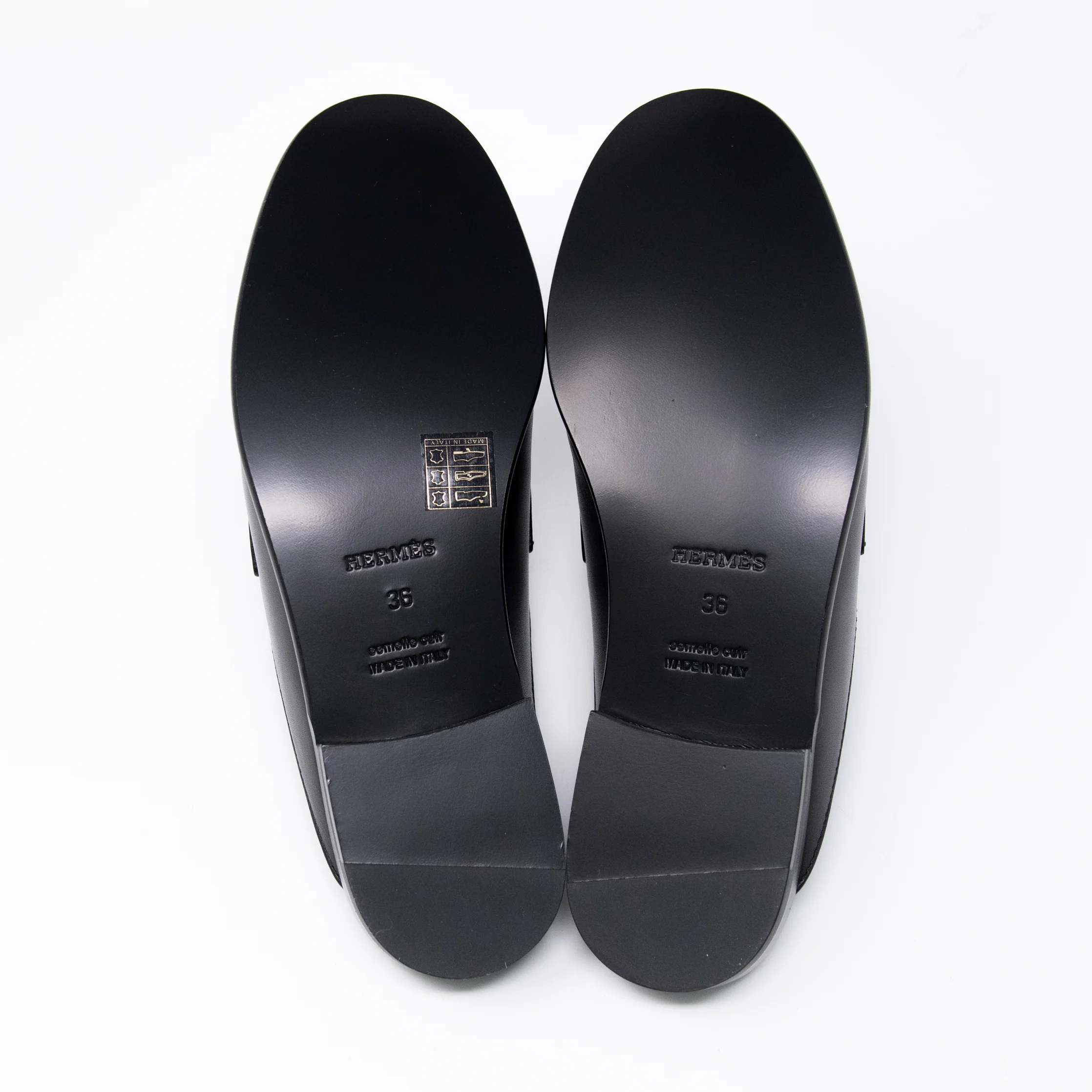 Hermes Noir Iota Mules 36 - Image 7