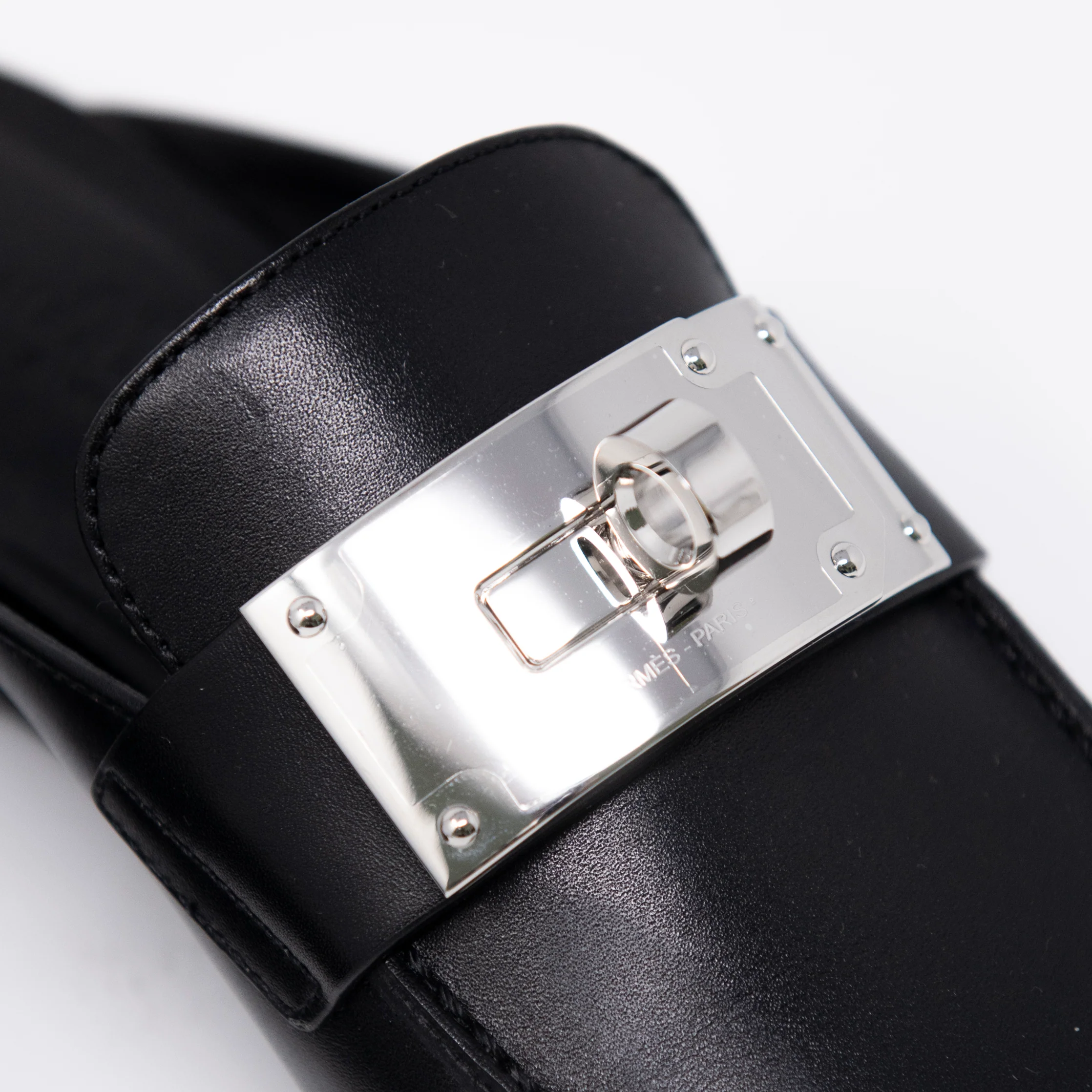 Hermes Noir Iota Mules 36 - Image 9