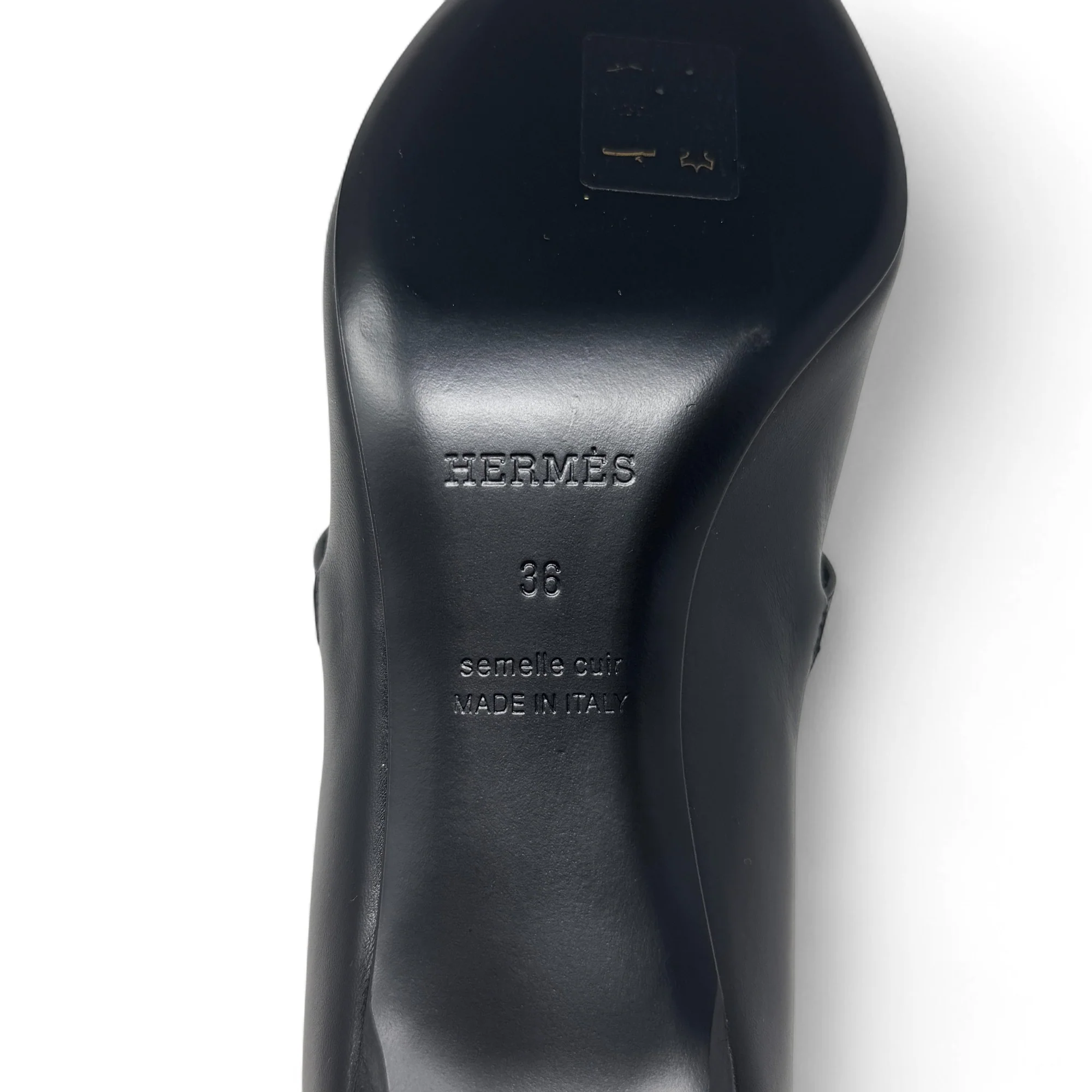 Hermes Noir Kiara Pumps 36 - Image 10