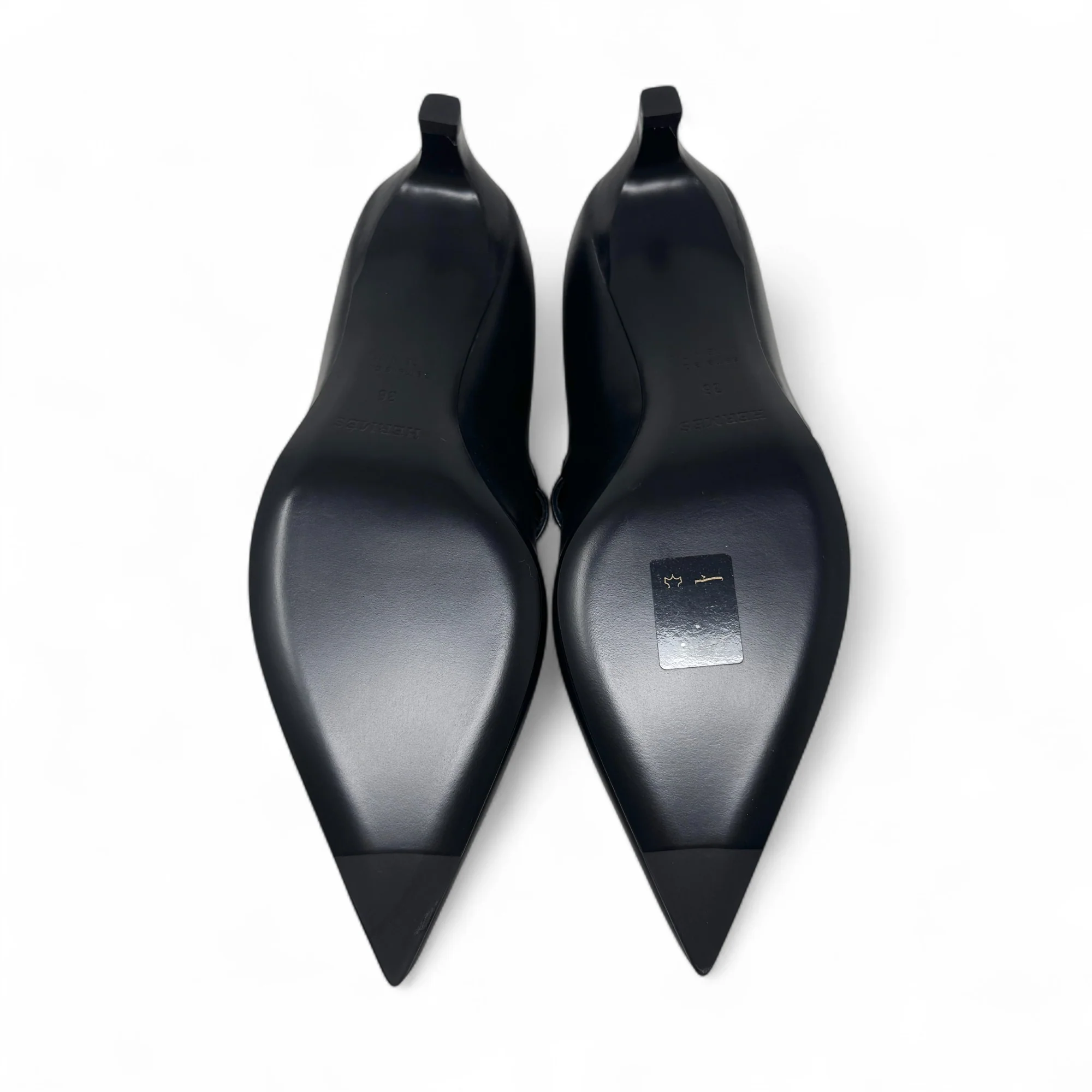 Hermes Noir Kiara Pumps 36 - Image 9