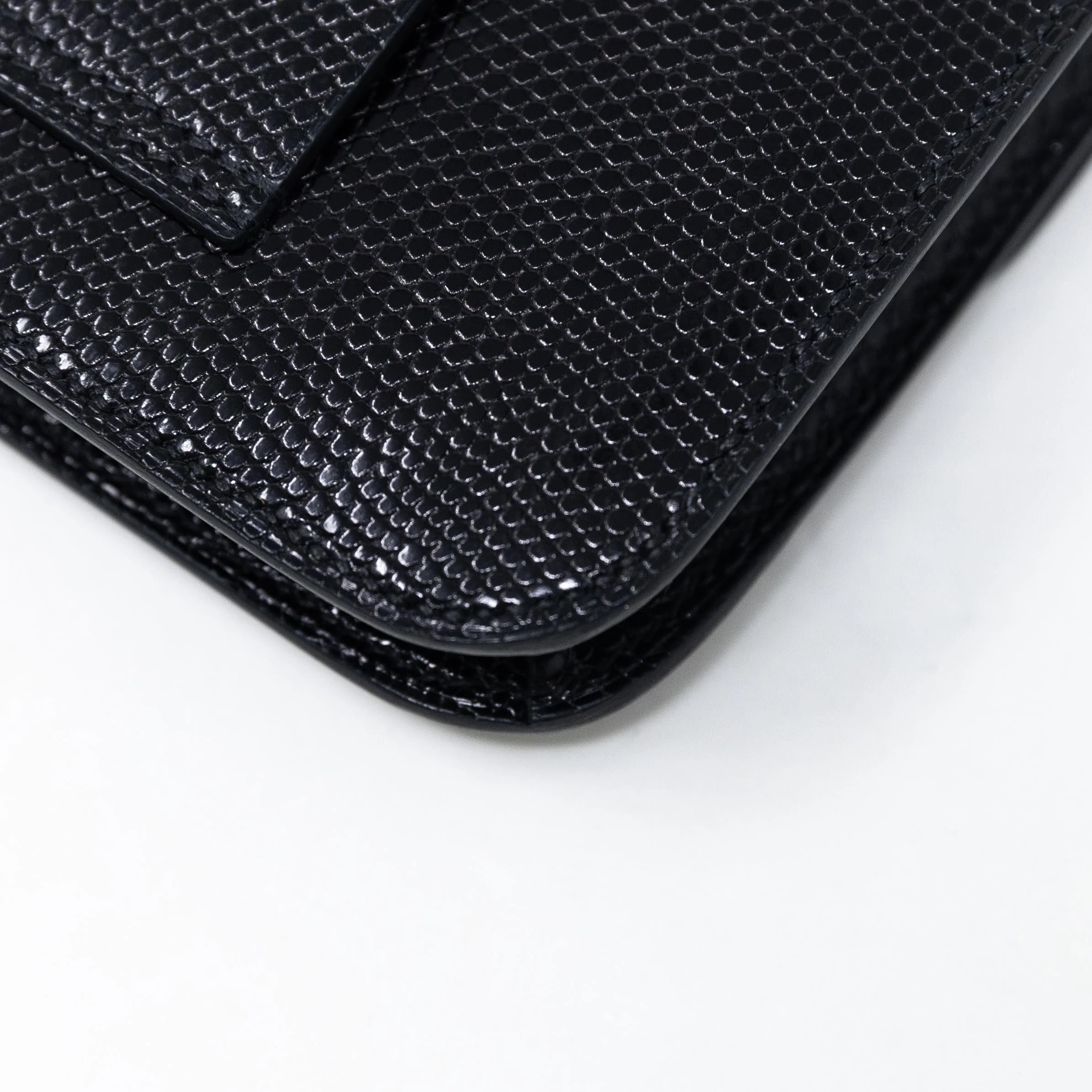 Hermes Noir Lizard Constance Slim Wallet - Image 9