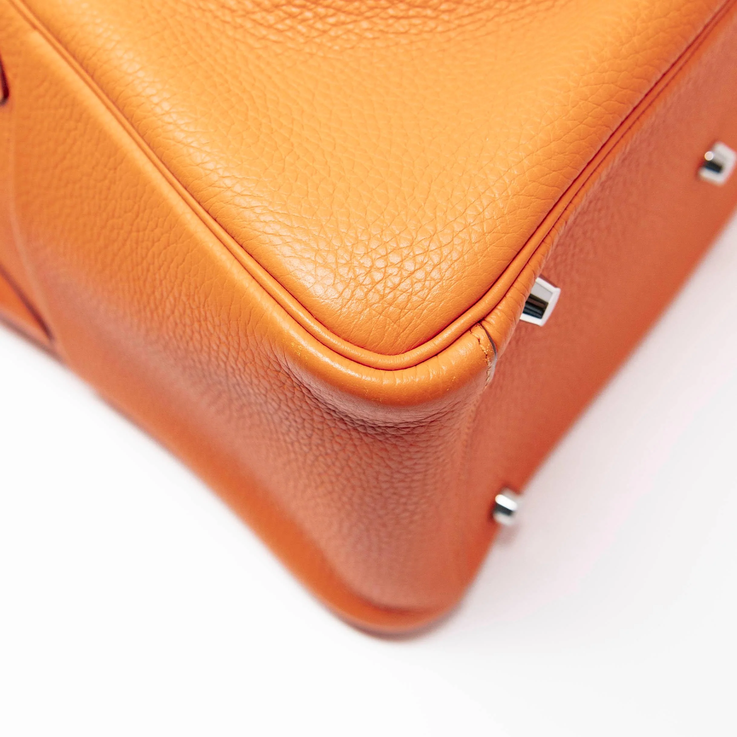 Hermes Orange Clemence Lindy 30 - Image 6