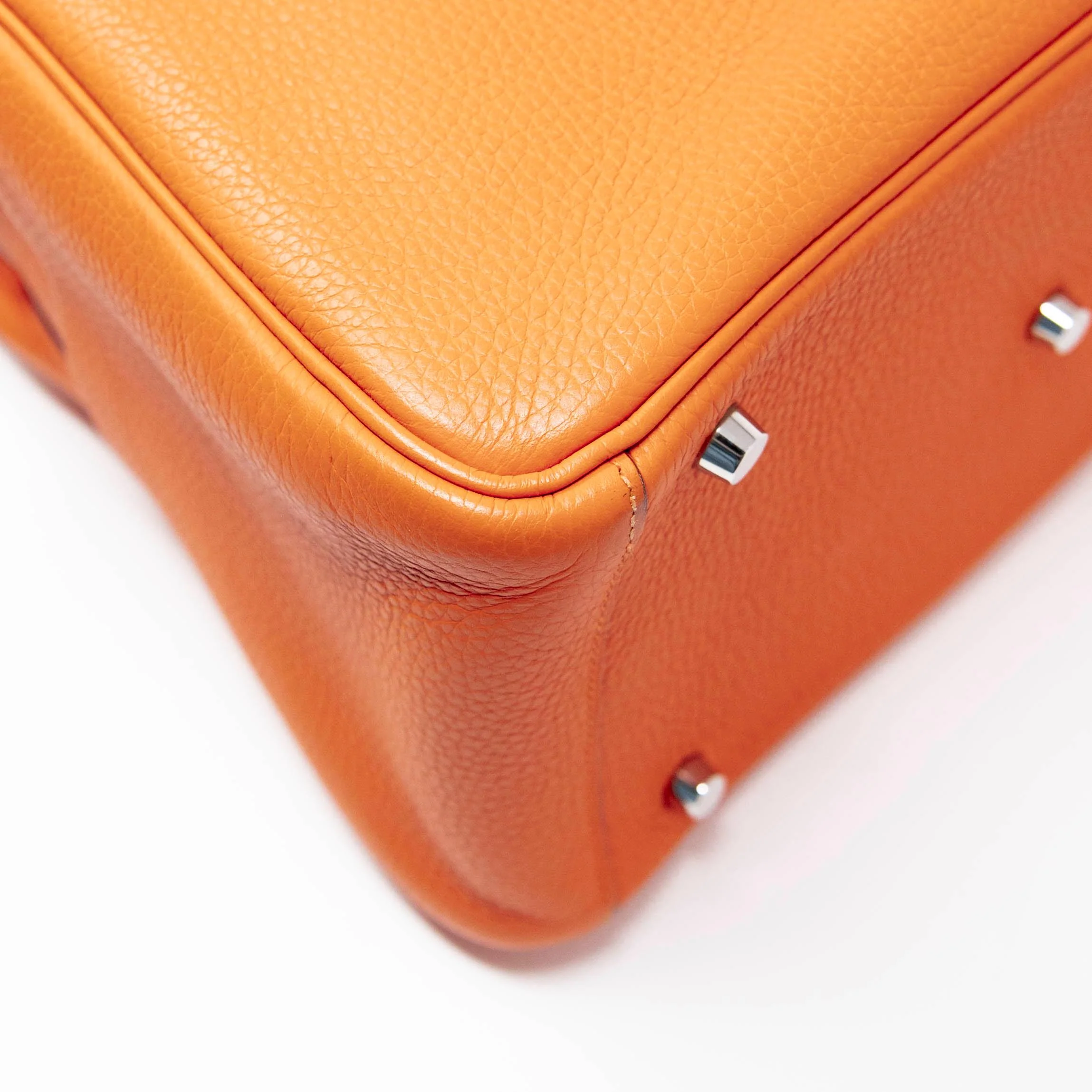 Hermes Orange Clemence Lindy 30 - Image 8