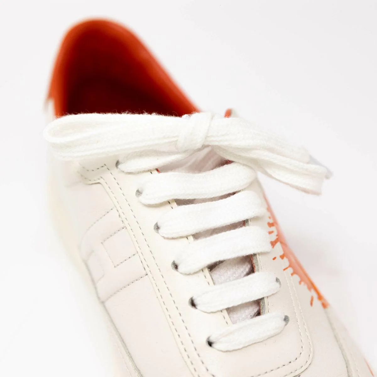 Hermes Orange Splash Quicker Sneaker 37.5 - Image 10