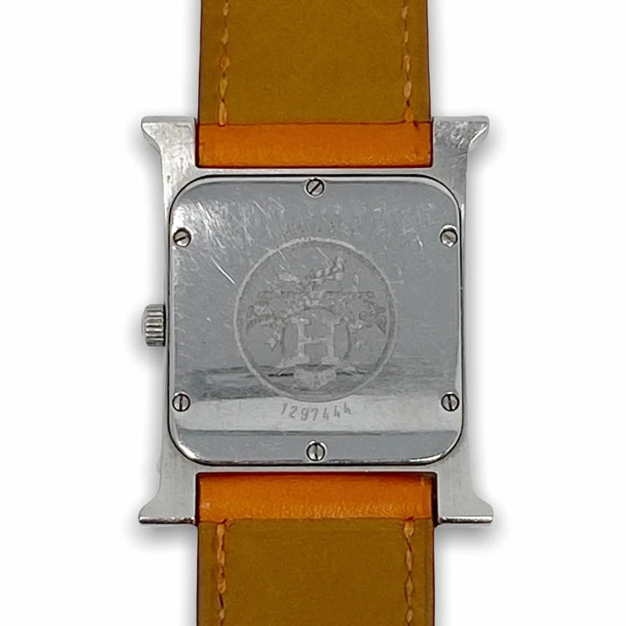 Hermes Orange Swift H Hour Quartz Watch 26mm - Image 3