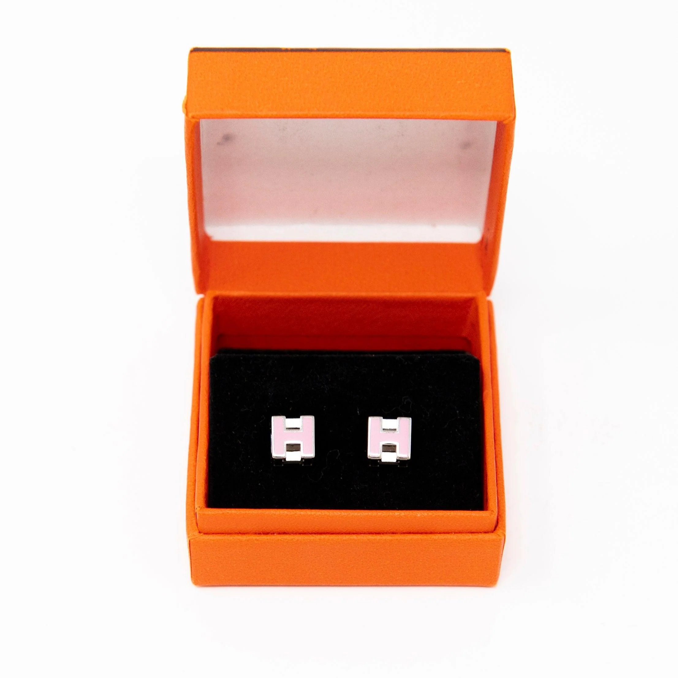 Hermes Pink Cage d’H Earrings - Image 13