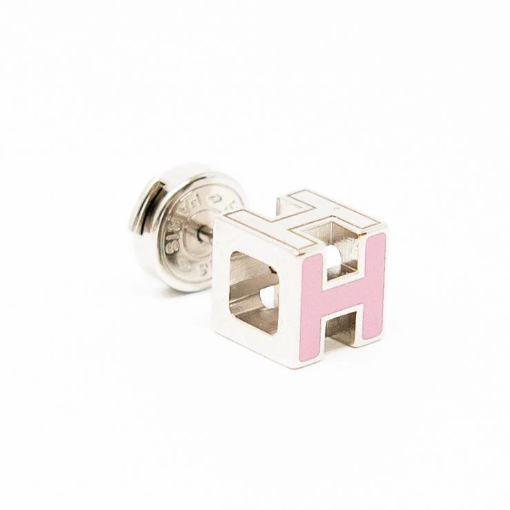 Hermes Pink Cage d’H Earrings - Image 4