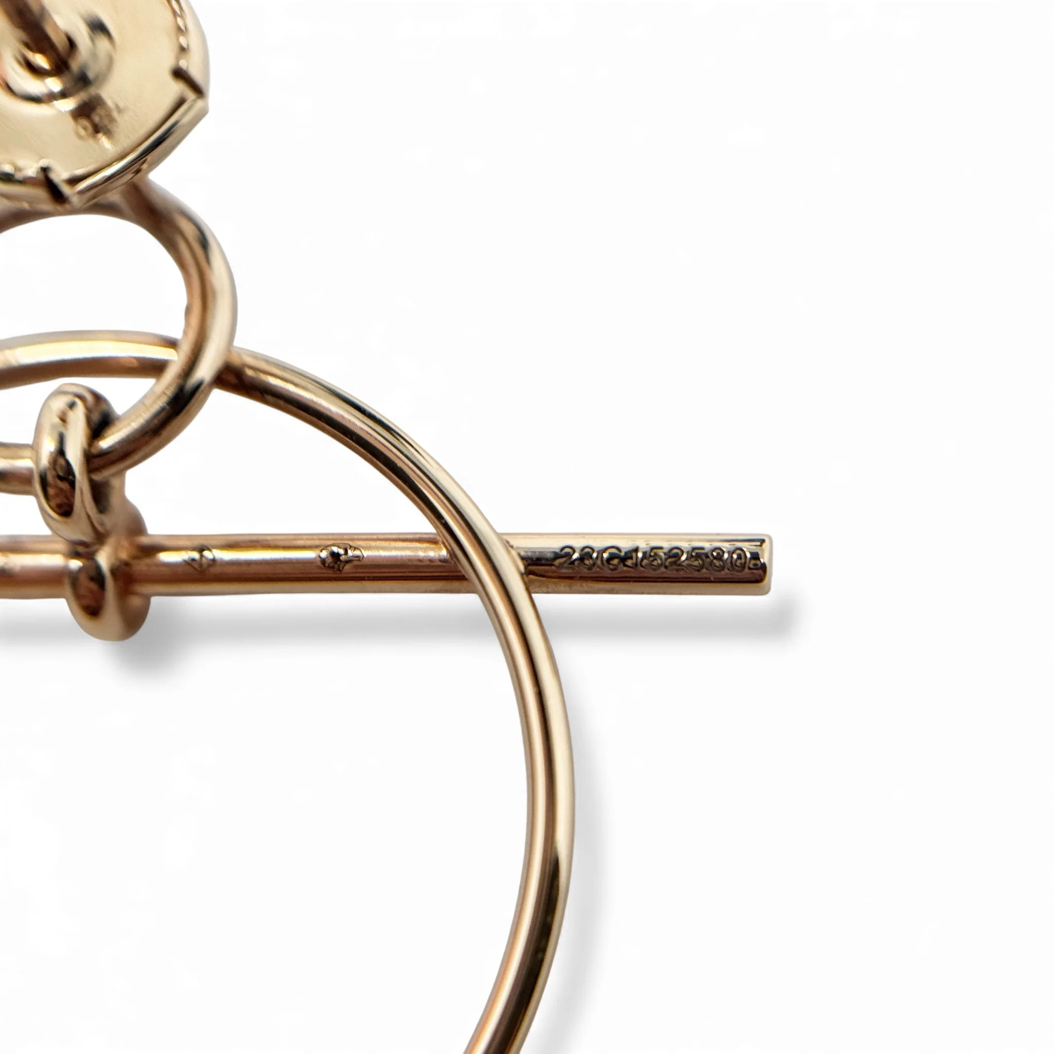 Hermes Rose Gold Small Loop Earrings - Image 10